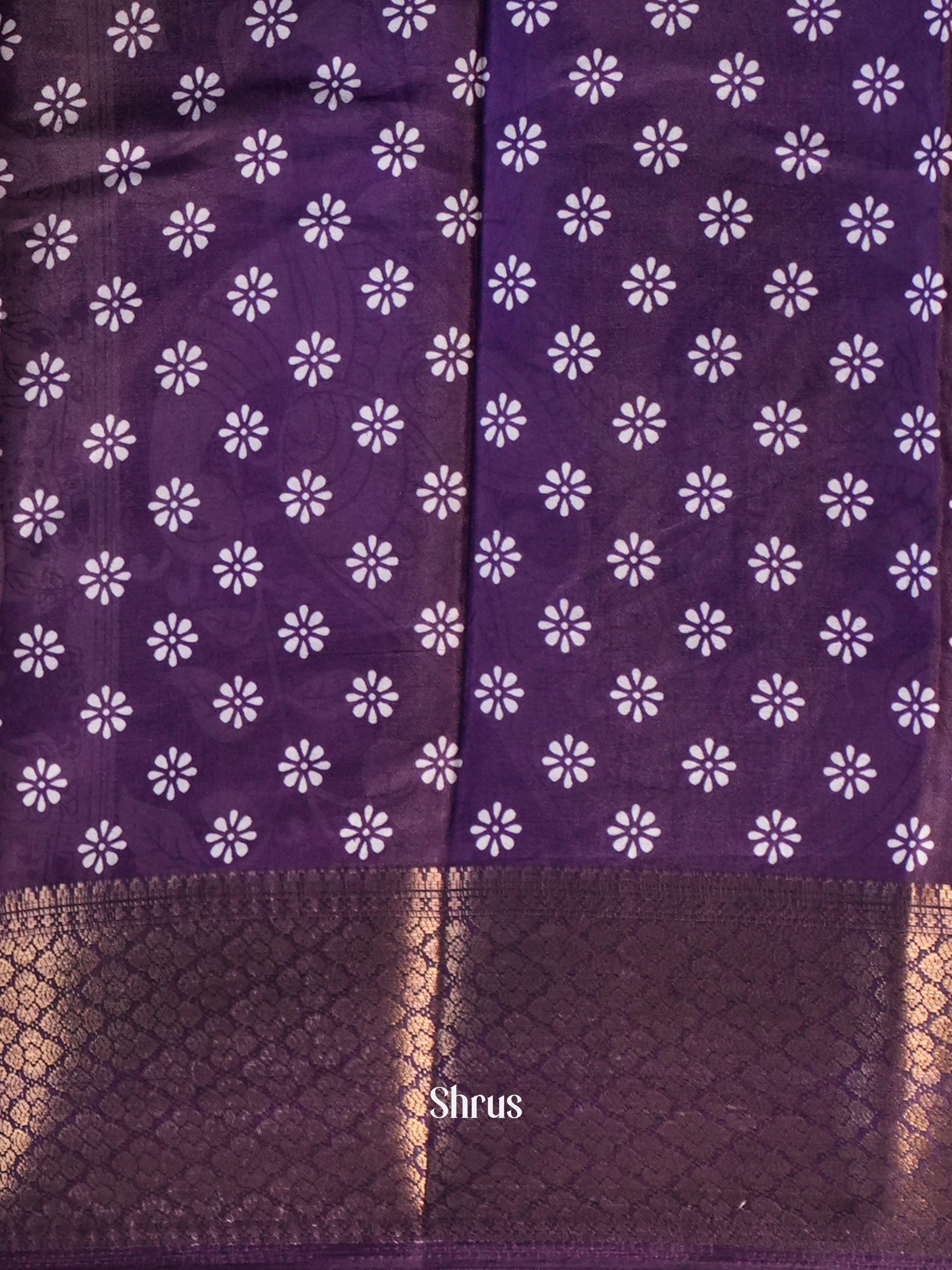 Violet - Semi Crepe Saree - Shop on Shrus.com