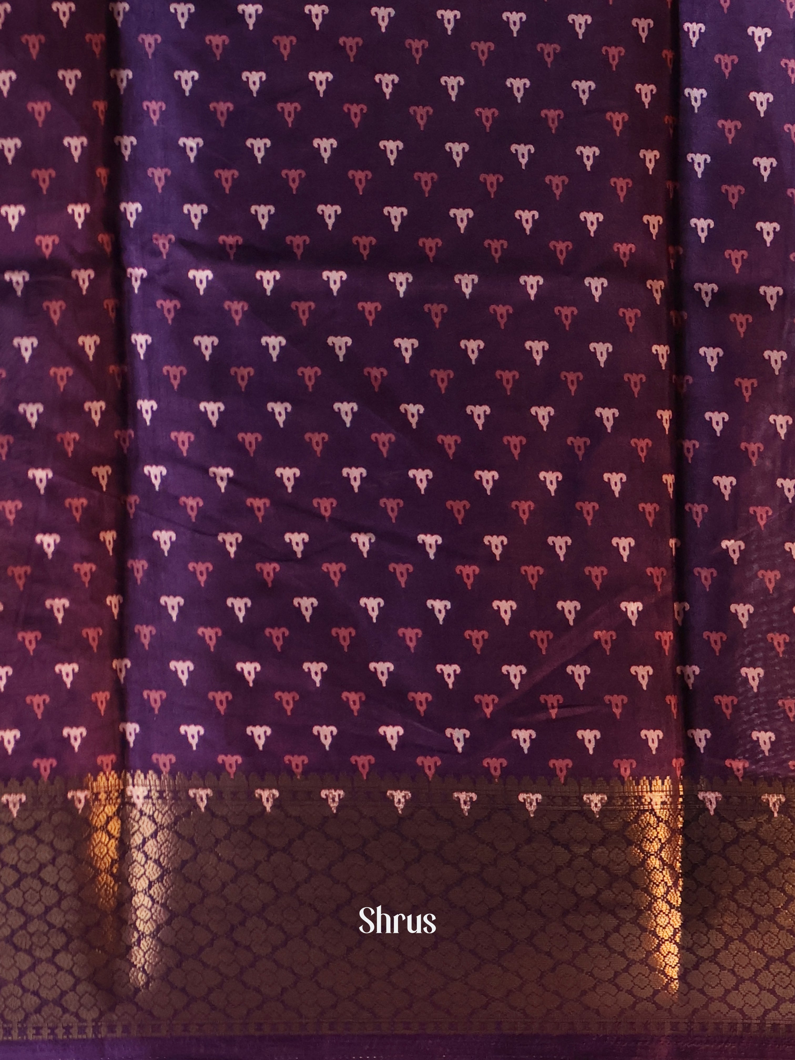 Violet - Semi Crepe Saree - Shop on Shrus.com