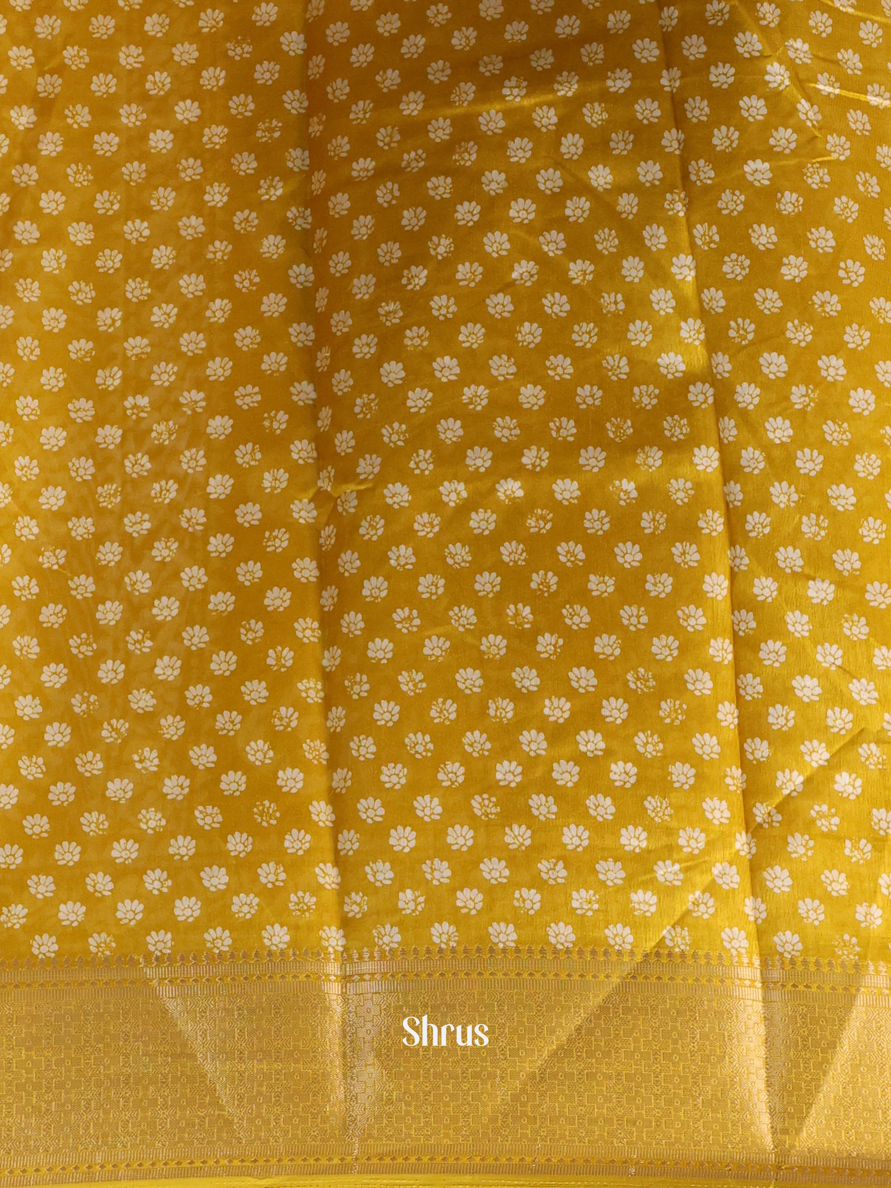 Mustard - Semi Crepe Saree - Shop on Shrus.com
