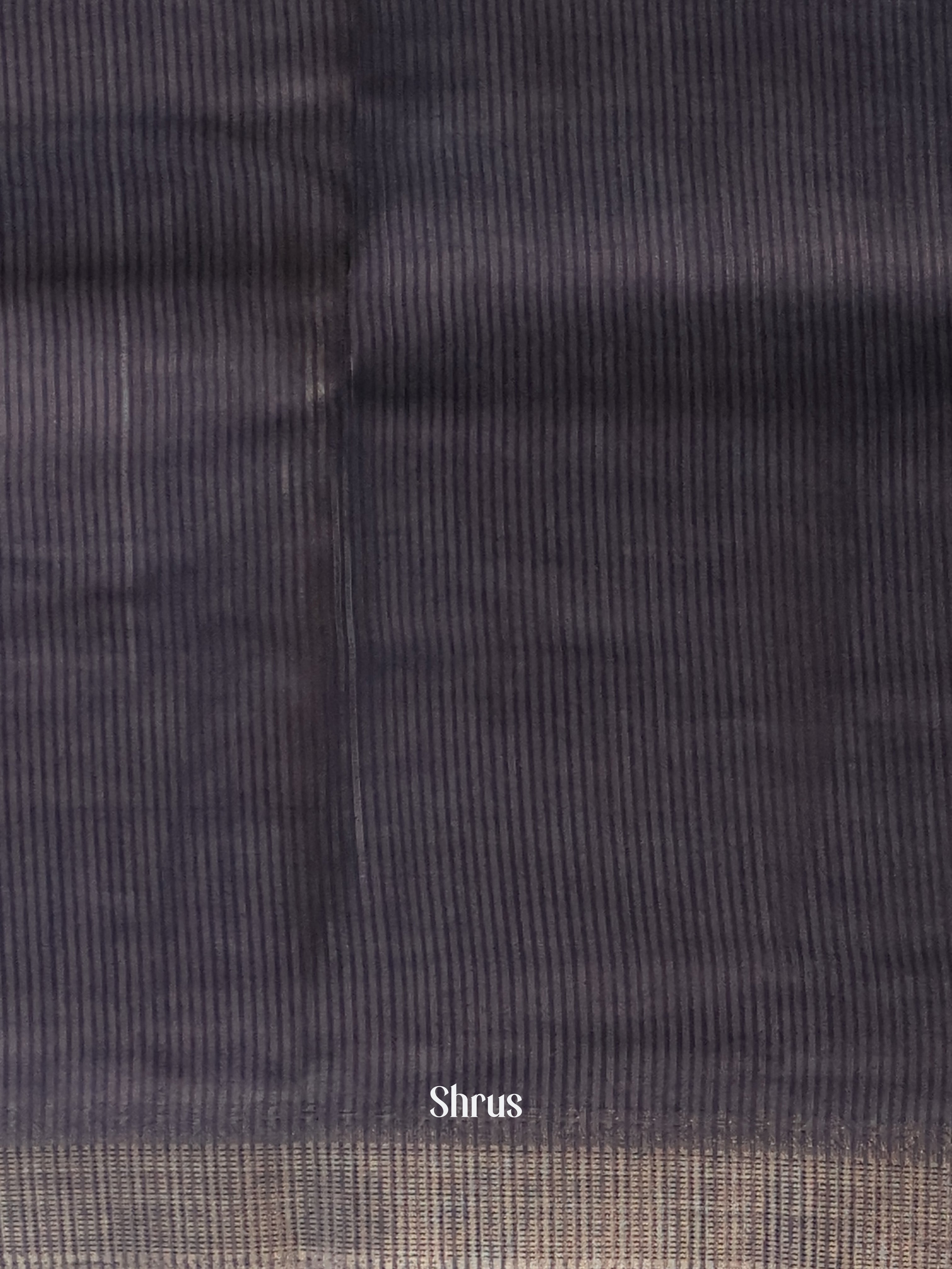 Cream & Black - Semi Tussar Saree - Shop on Shrus.com