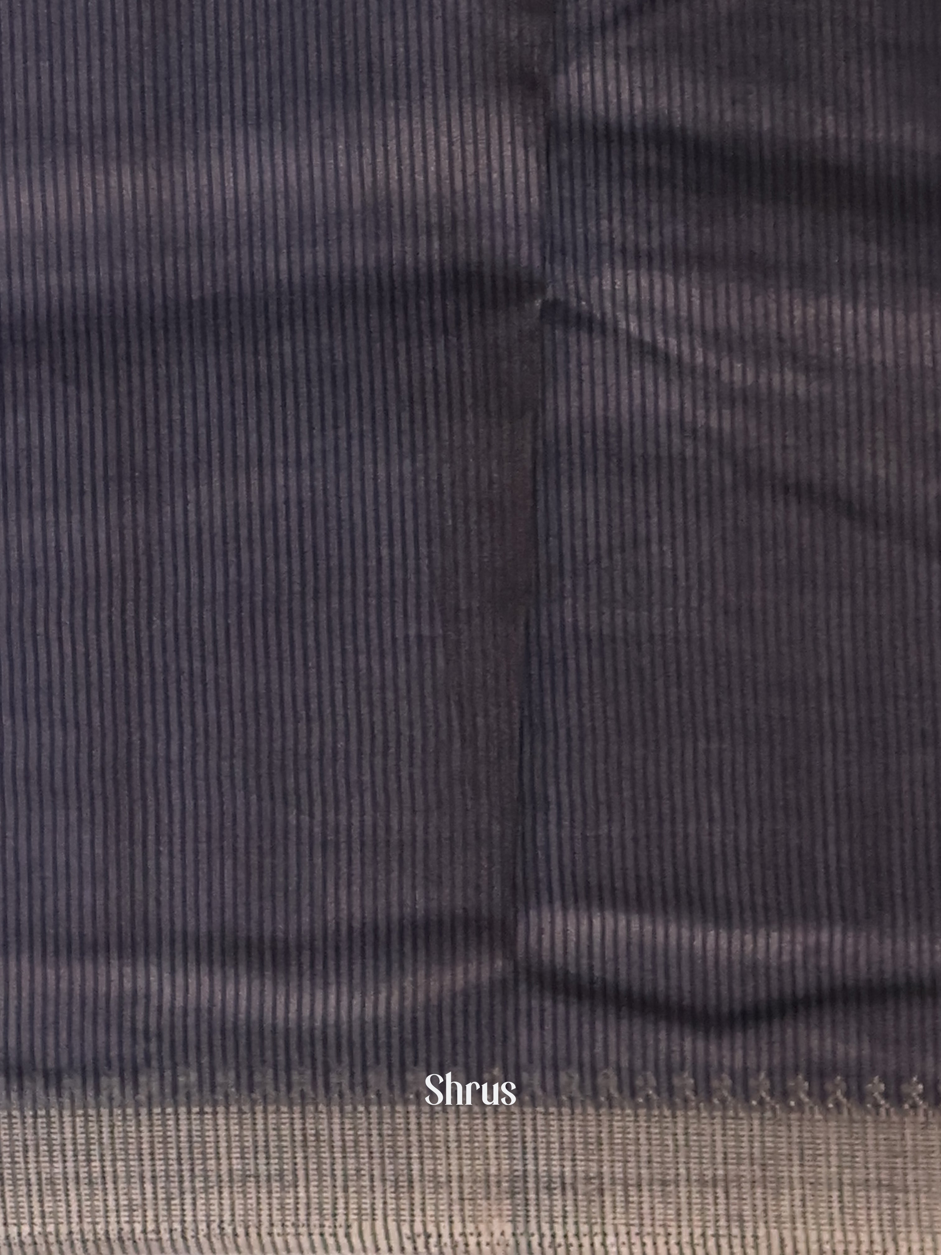 Cream & Black - Semi Tussar Saree - Shop on Shrus.com