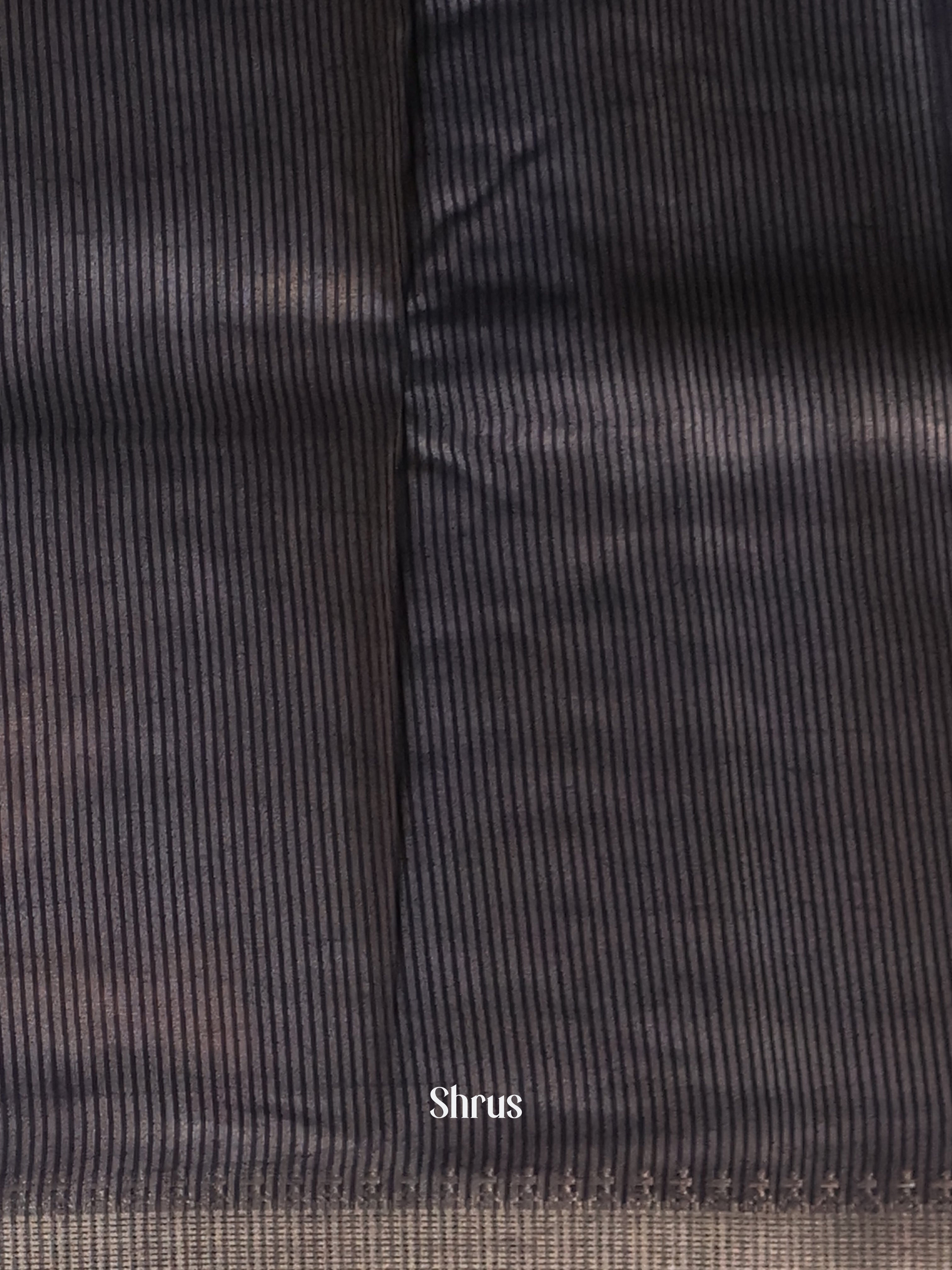 Cream & Black - Semi Tussar Saree - Shop on Shrus.com