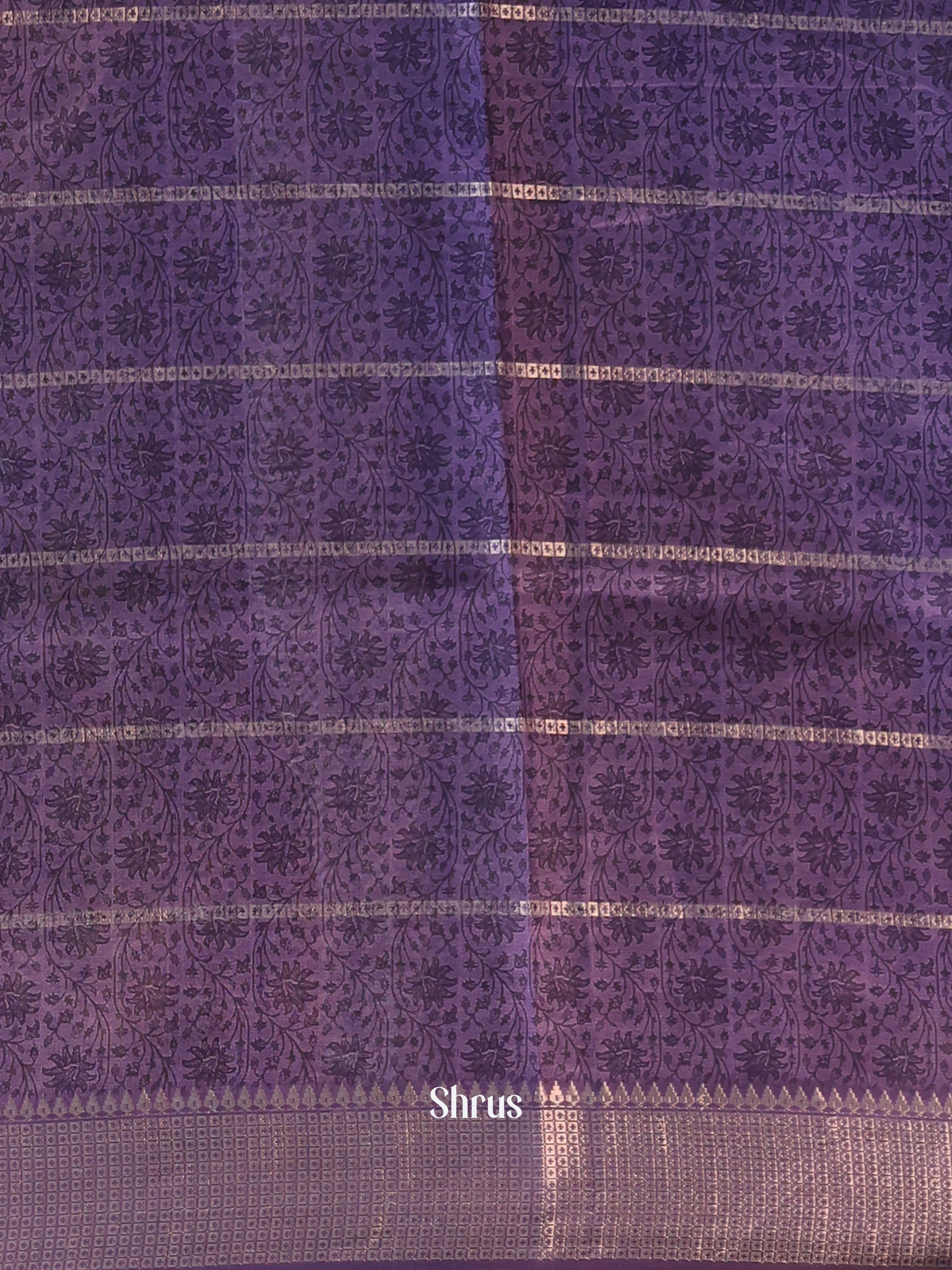 Purple - Semi Dola silk Saree - Shop on Shrus.com