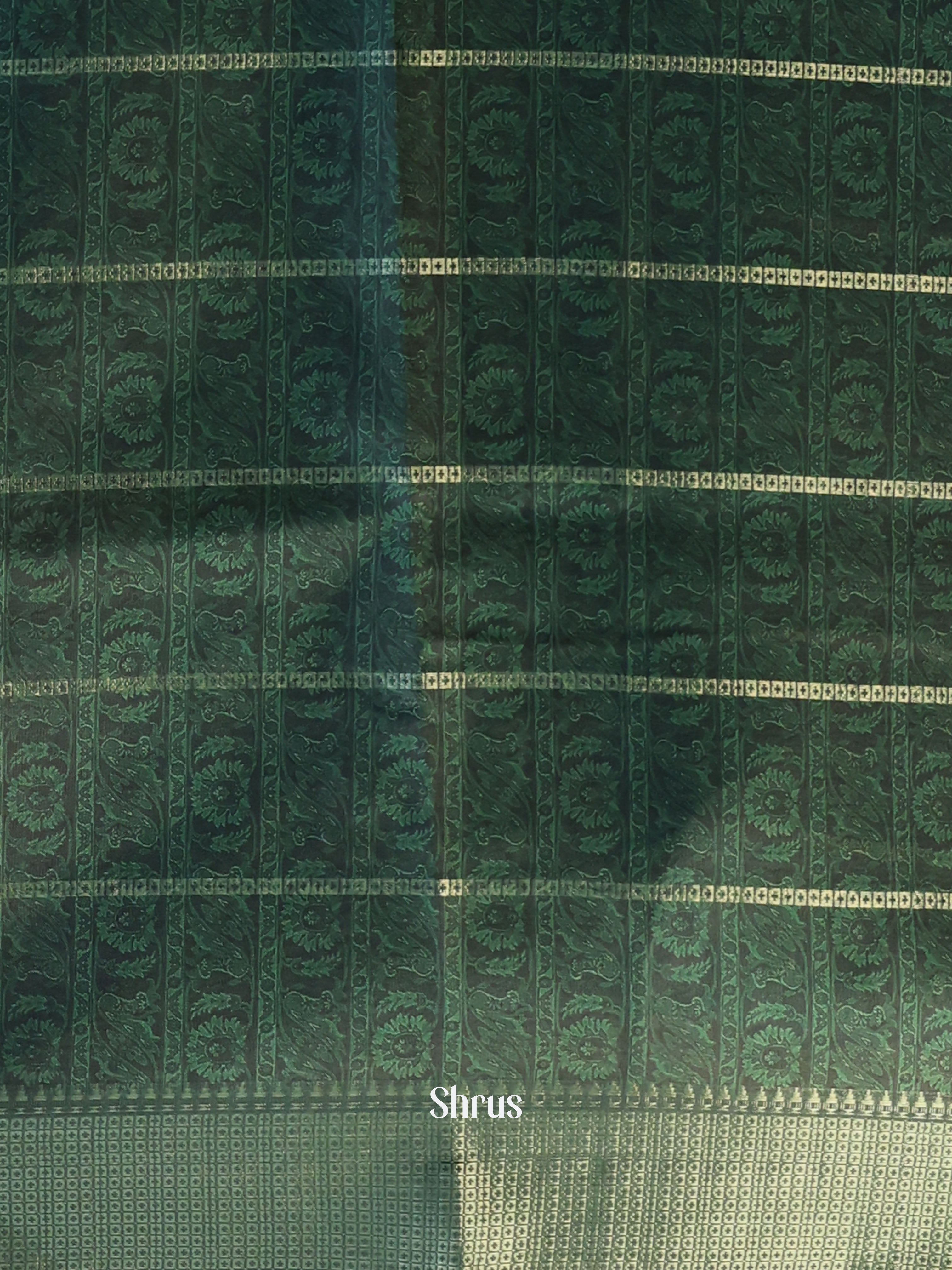 Green - Semi Dola silk Saree - Shop on Shrus.com
