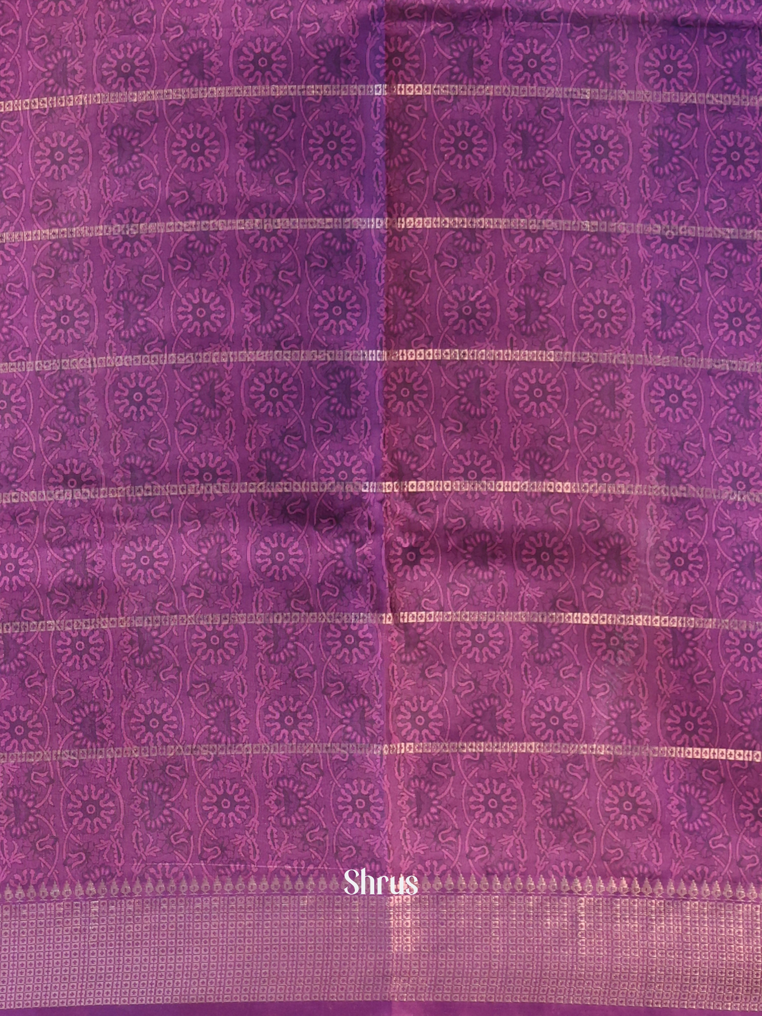 Purple - Semi Dola silk Saree - Shop on Shrus.com