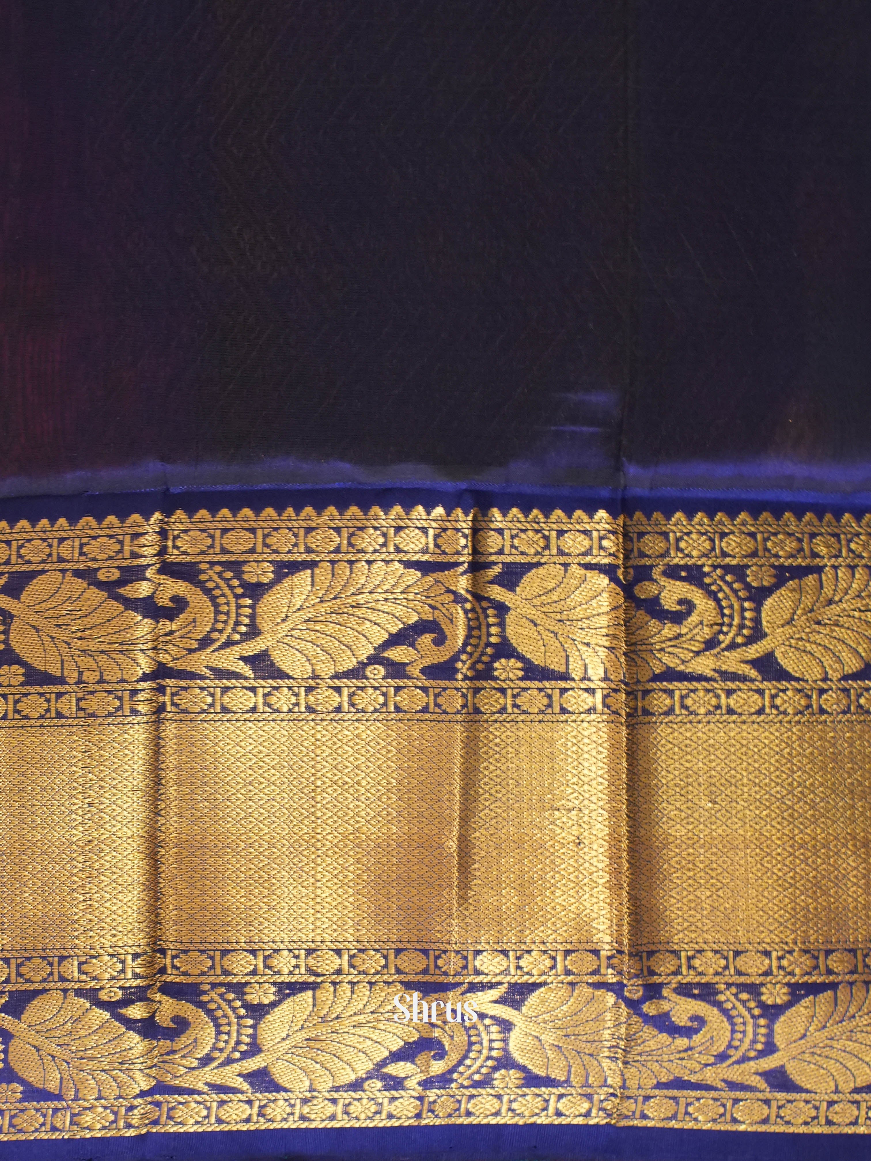 Pink & Blue - Silk Cotton Saree - CIS23106 - Shop on Shrus.com