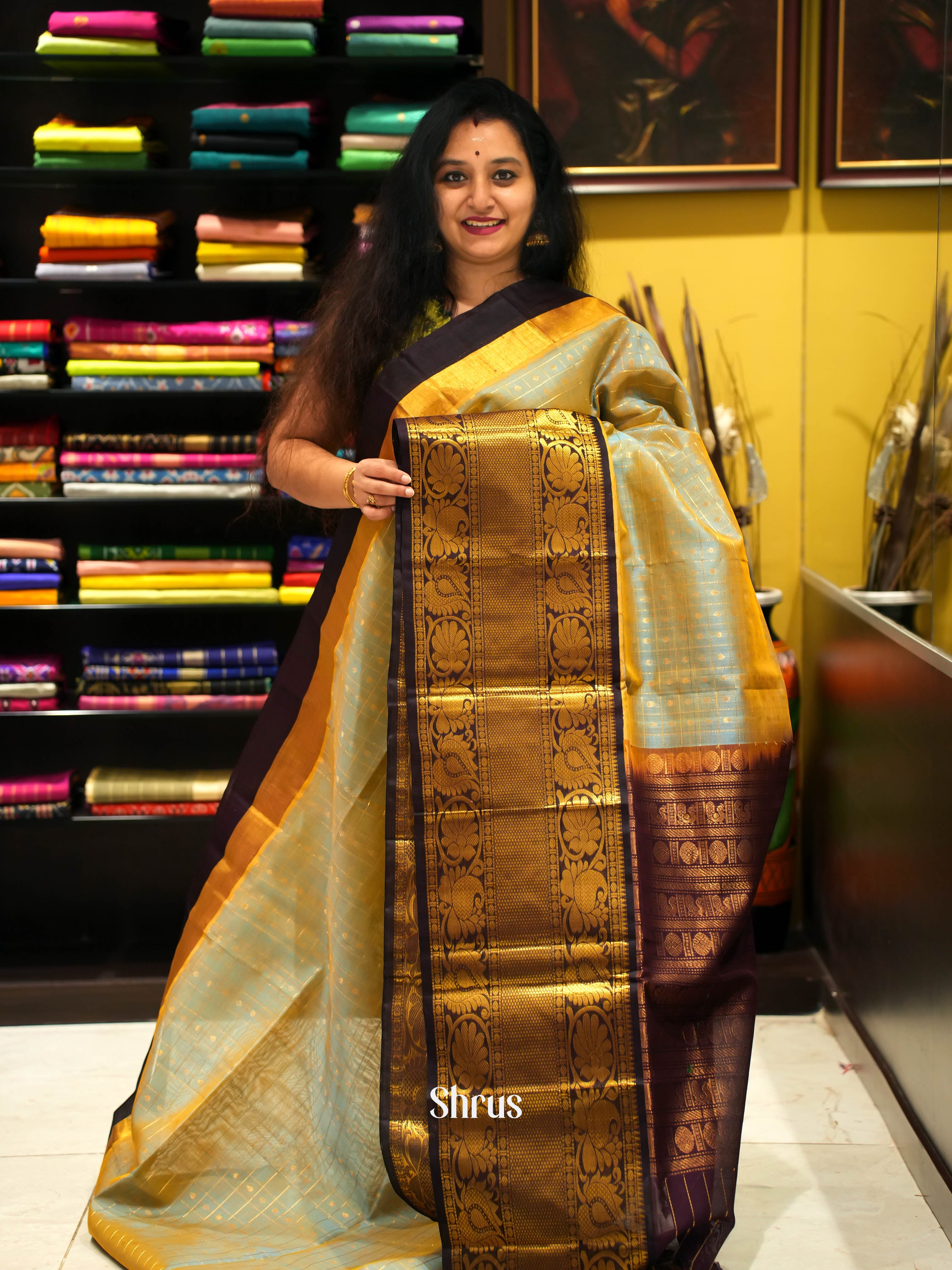 CIS23114 - Silk Cotton Saree - Shop on Shrus.com