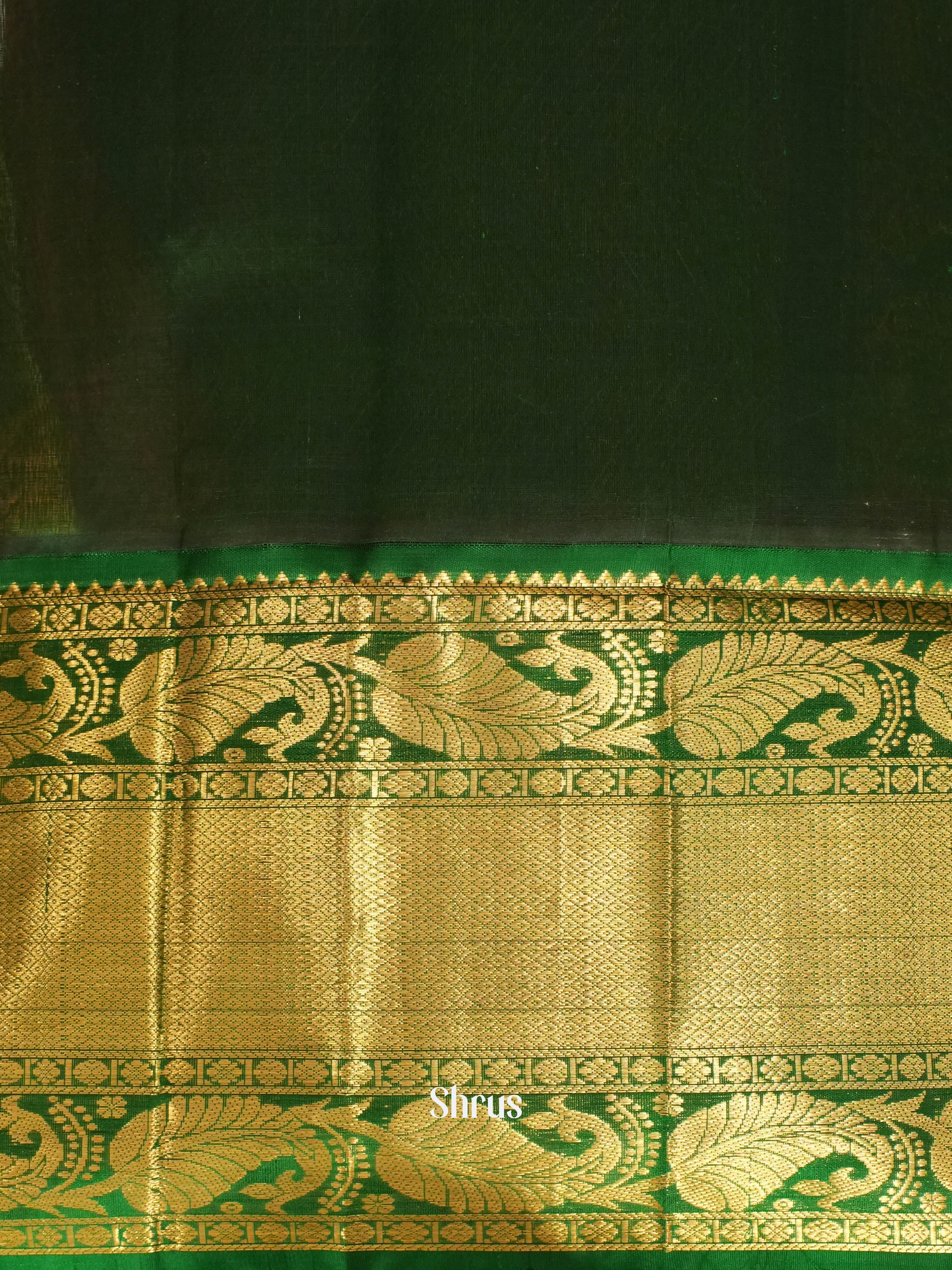 Pink & Green - Silk Cotton Saree - Shop on Shrus.com