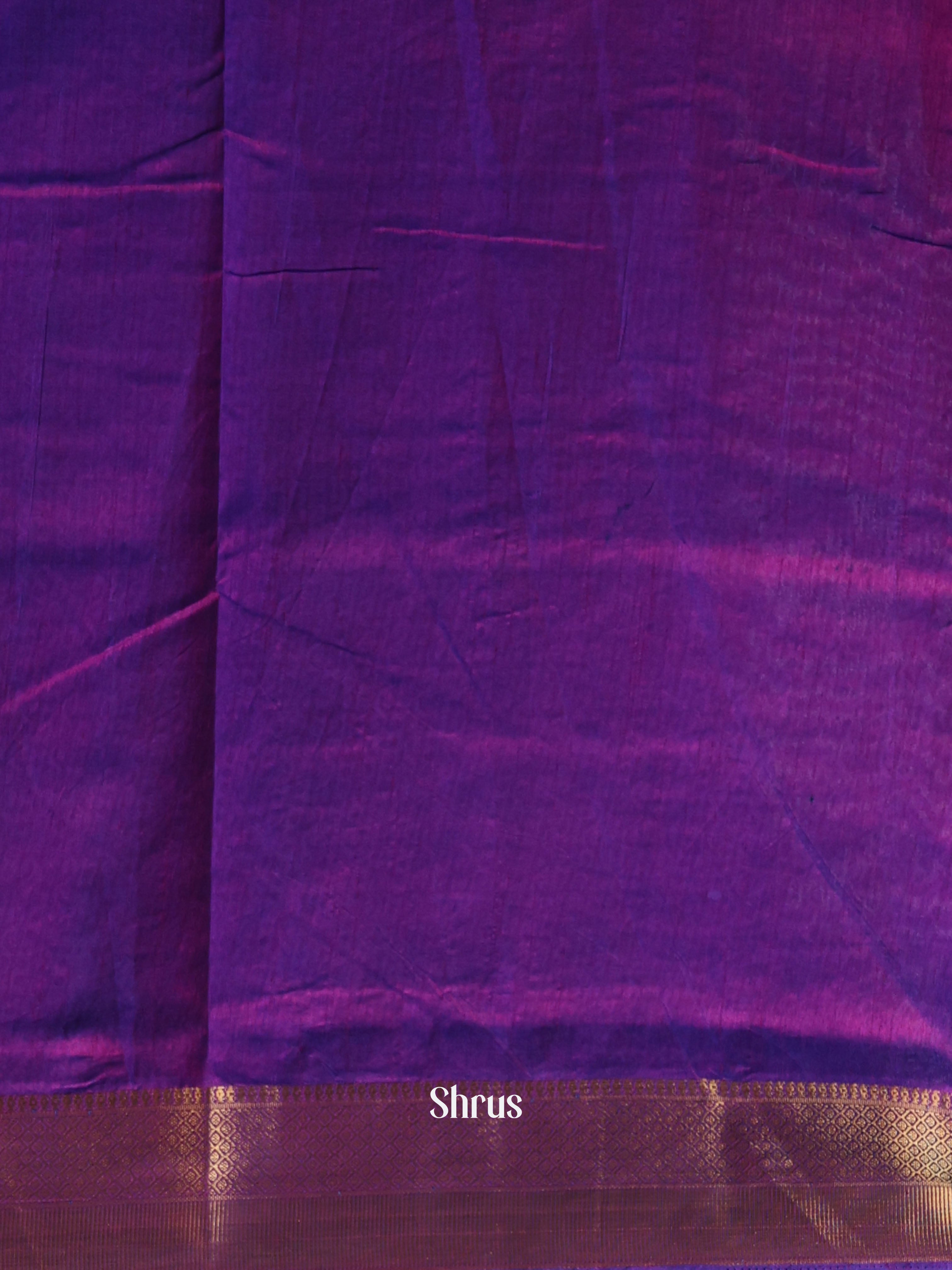 Blue & Purple - Semi patola saree - Shop on Shrus.com