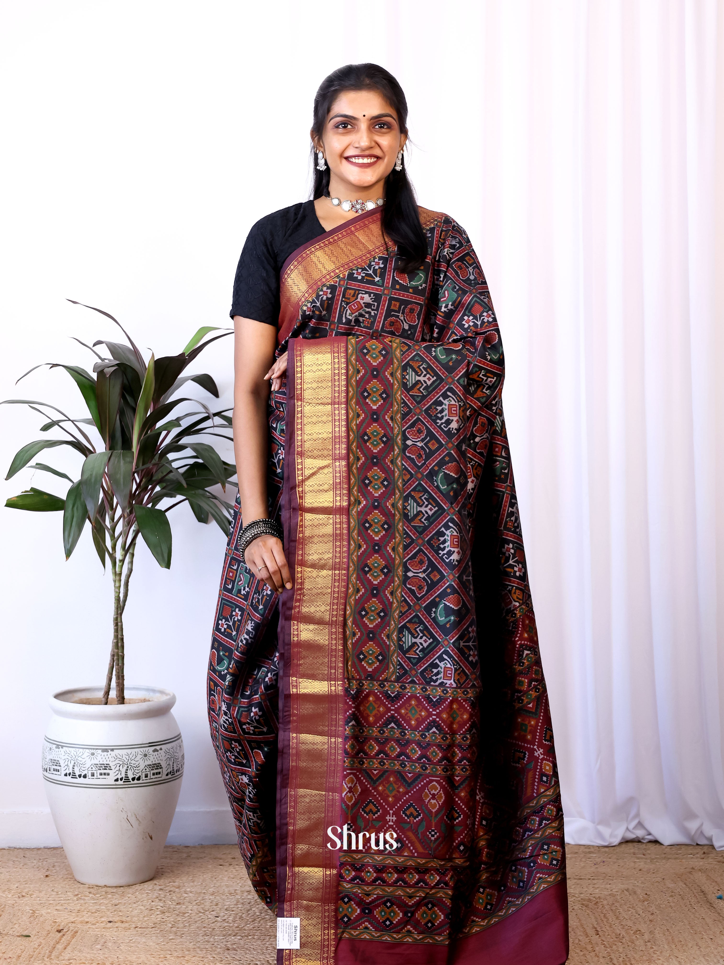 CIS23128 - Semi Patola Saree - Shop on Shrus.com