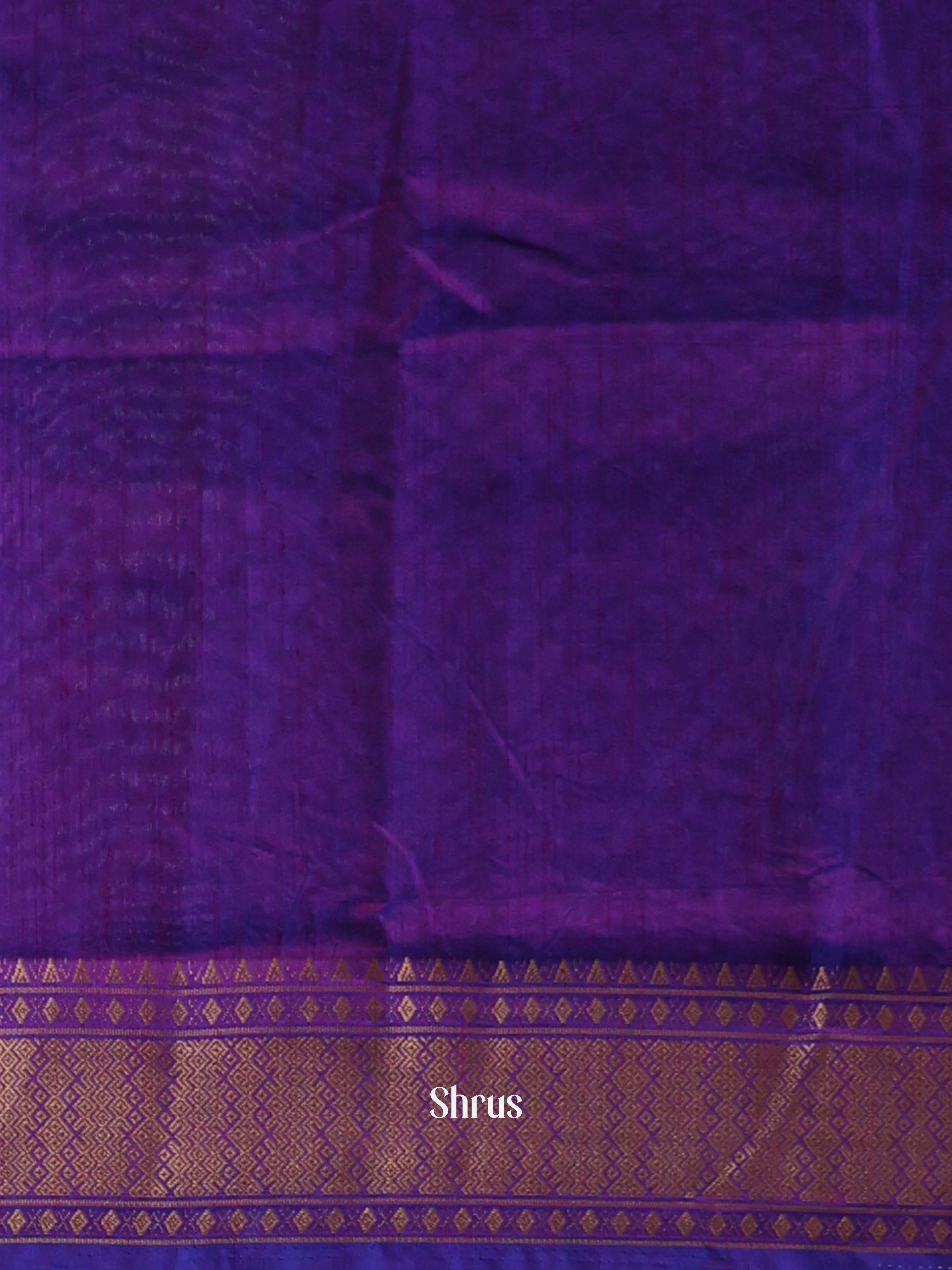 Blue & Purple - Semi Patola Saree - Shop on Shrus.com