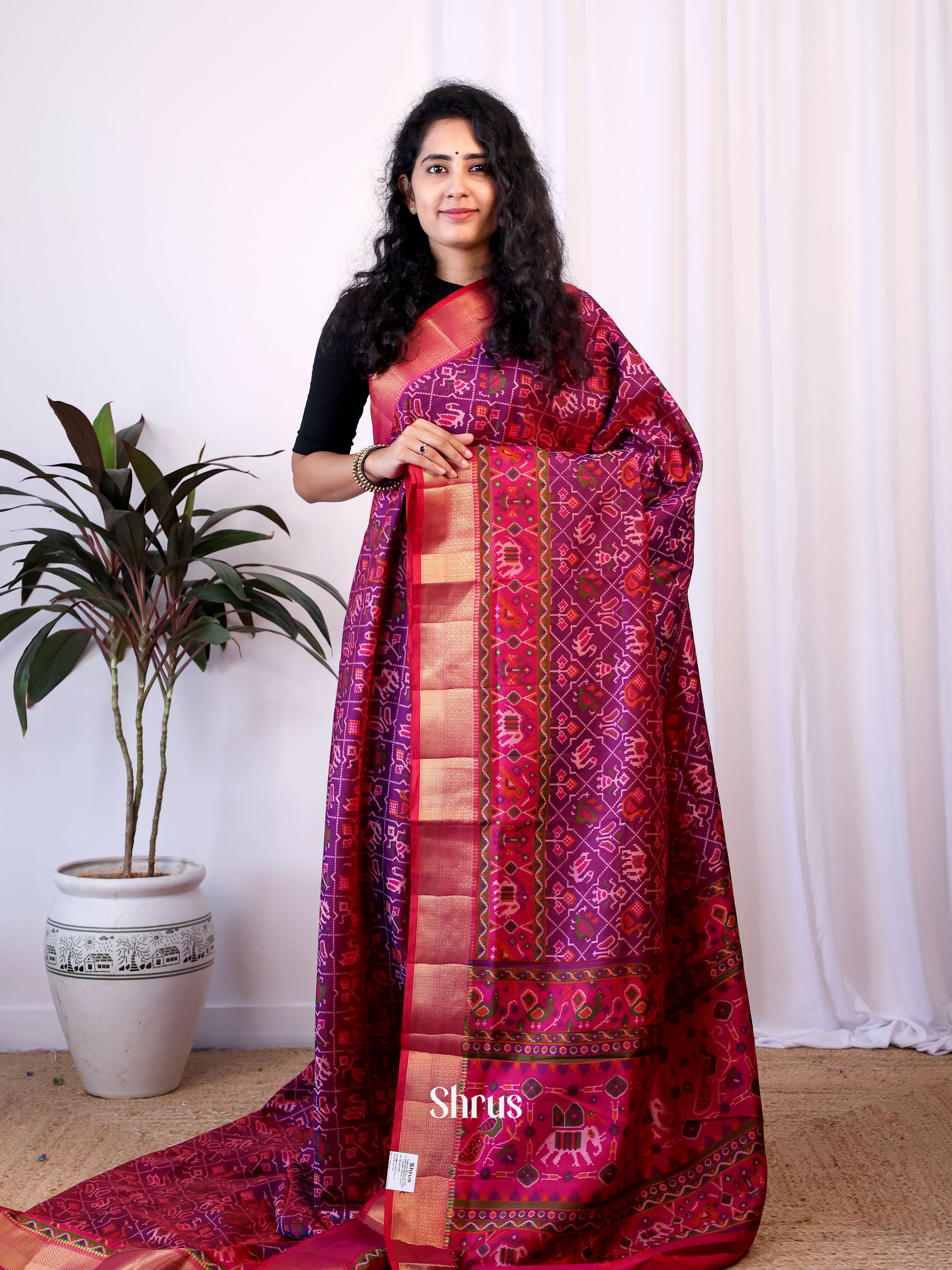 CIS23139 - Semi Patola Saree - Shop on Shrus.com
