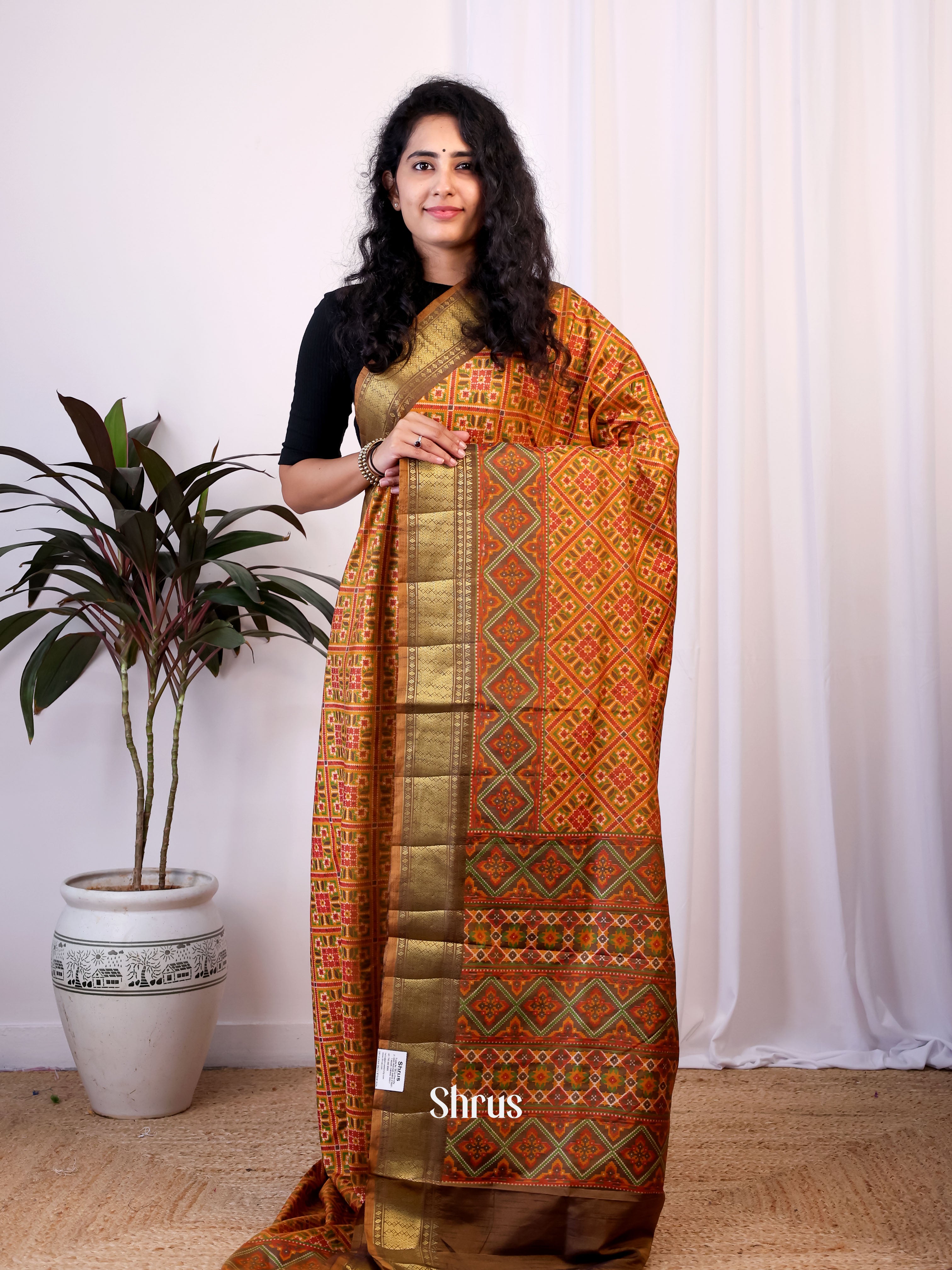 CIS23142 - Semi Patola Saree - Shop on Shrus.com
