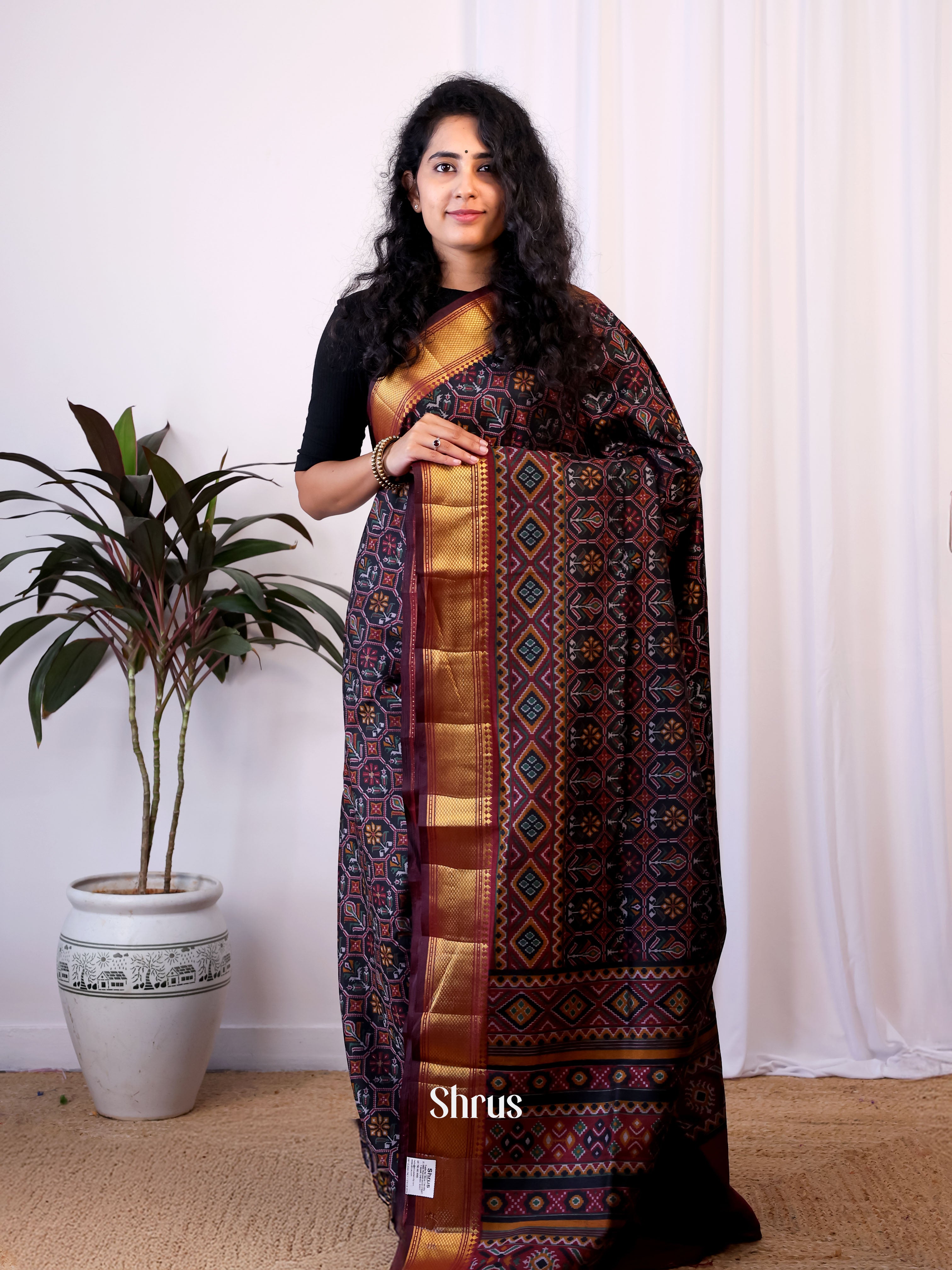 CIS23153 - Semi Patola Saree - Shop on Shrus.com