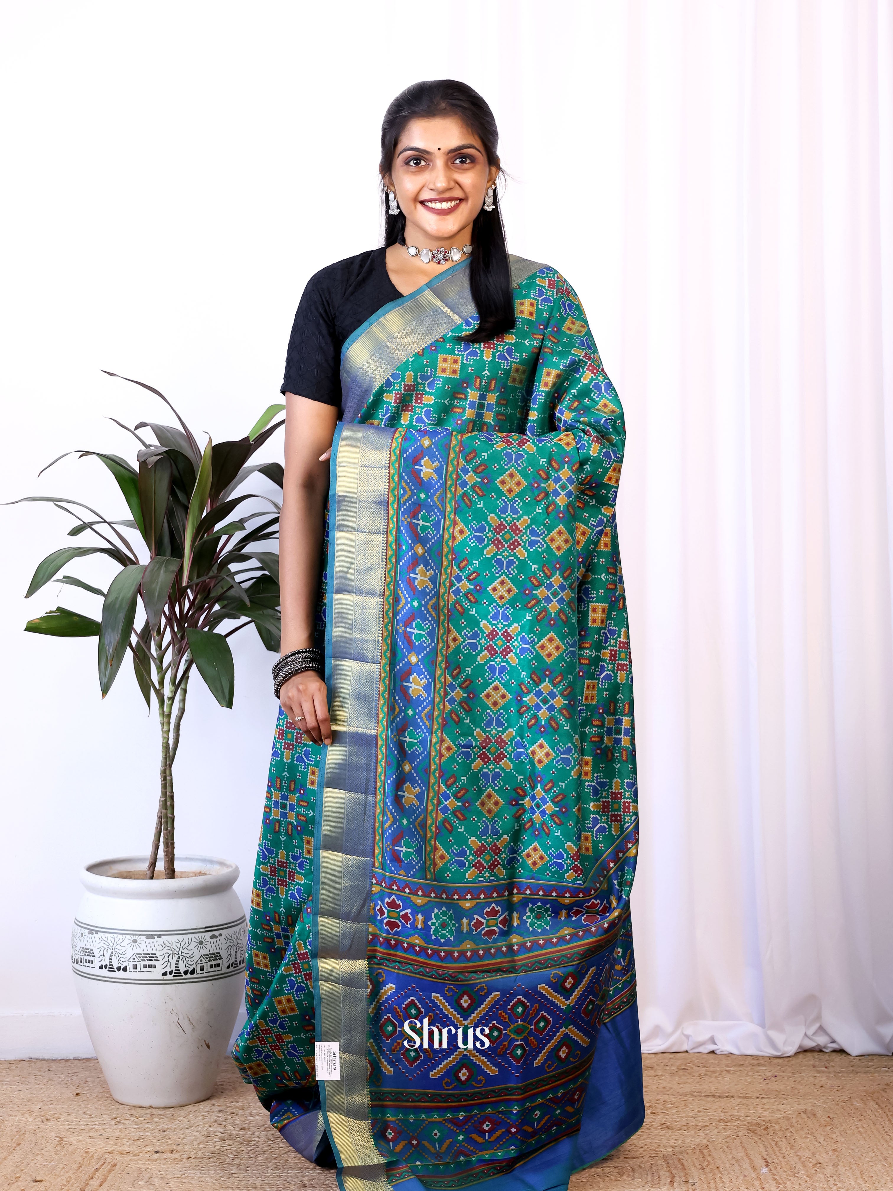 CIS23154 - Semi Patola Saree - Shop on Shrus.com