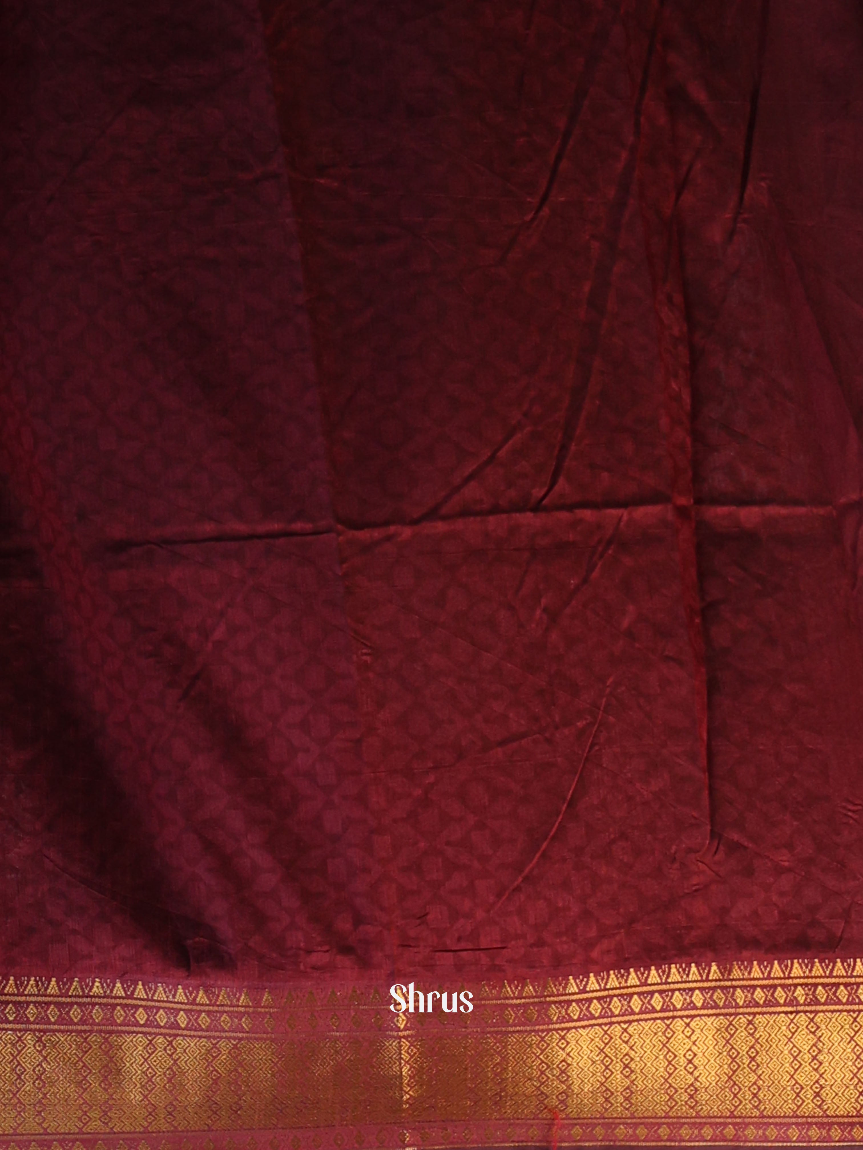 Black & Maroon - Semi Patola Saree - Shop on Shrus.com