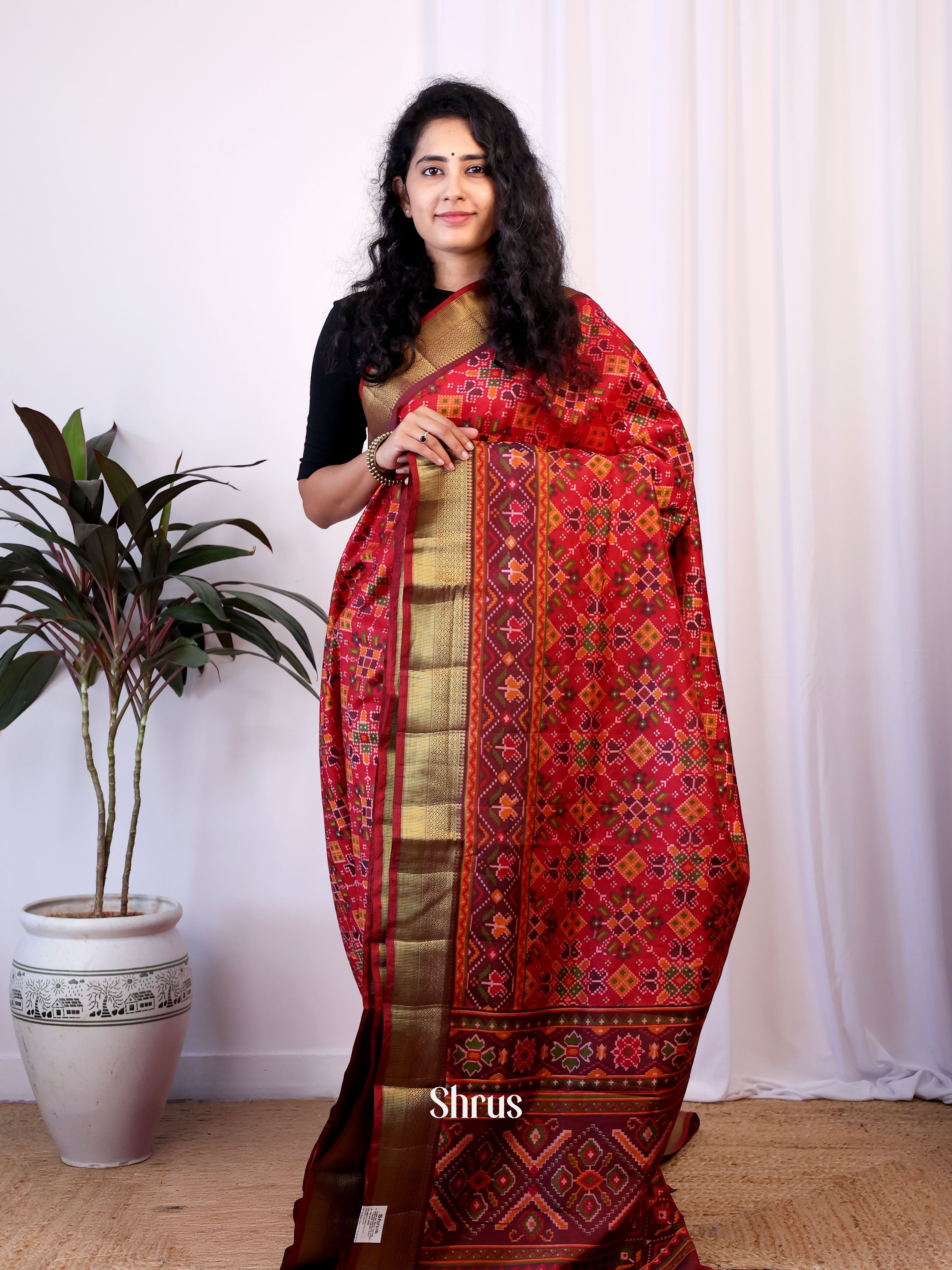 CIS23157 - Semi Patola Saree - Shop on Shrus.com