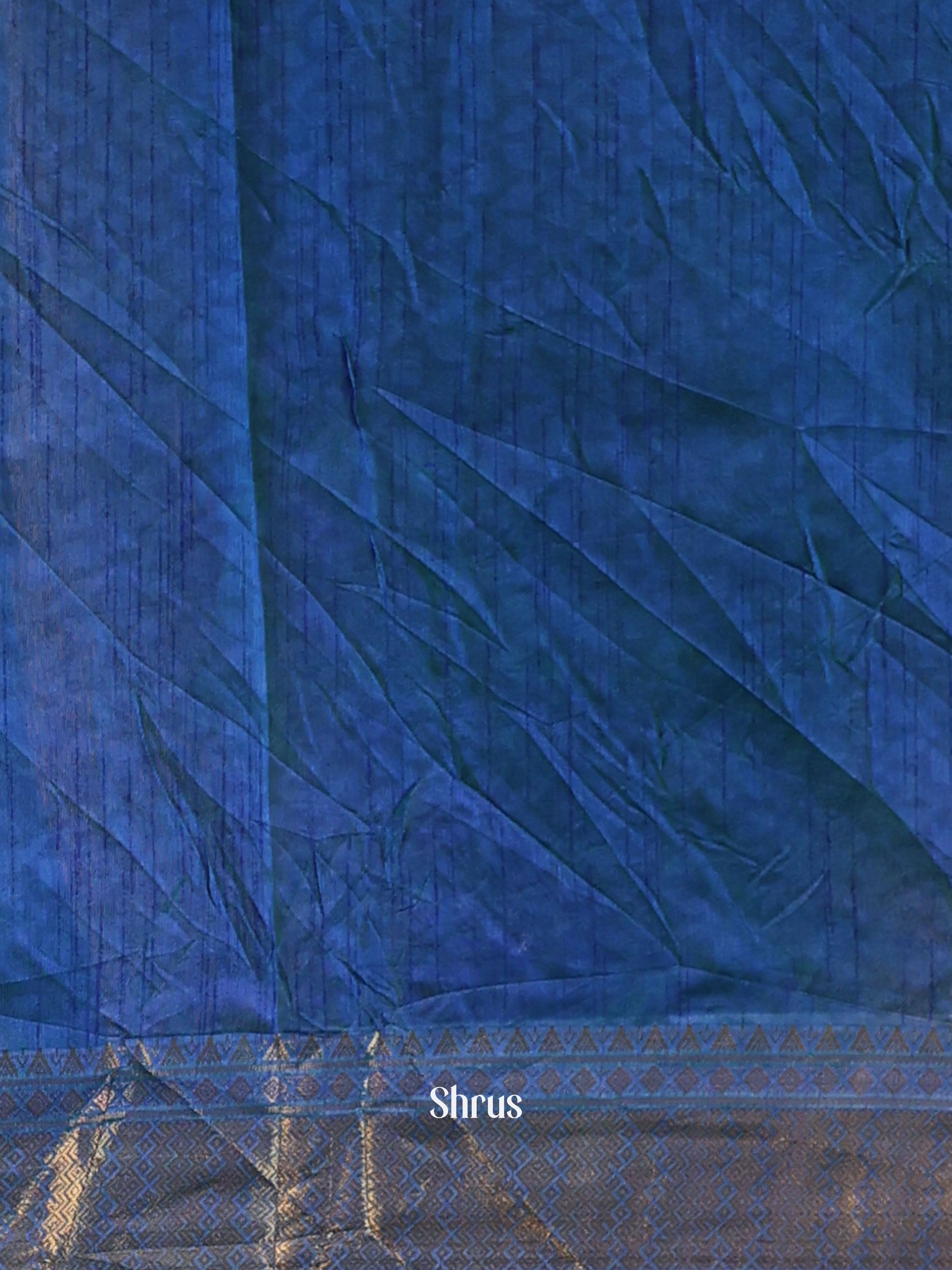 Green & Blue - Semi Patola Saree - Shop on Shrus.com