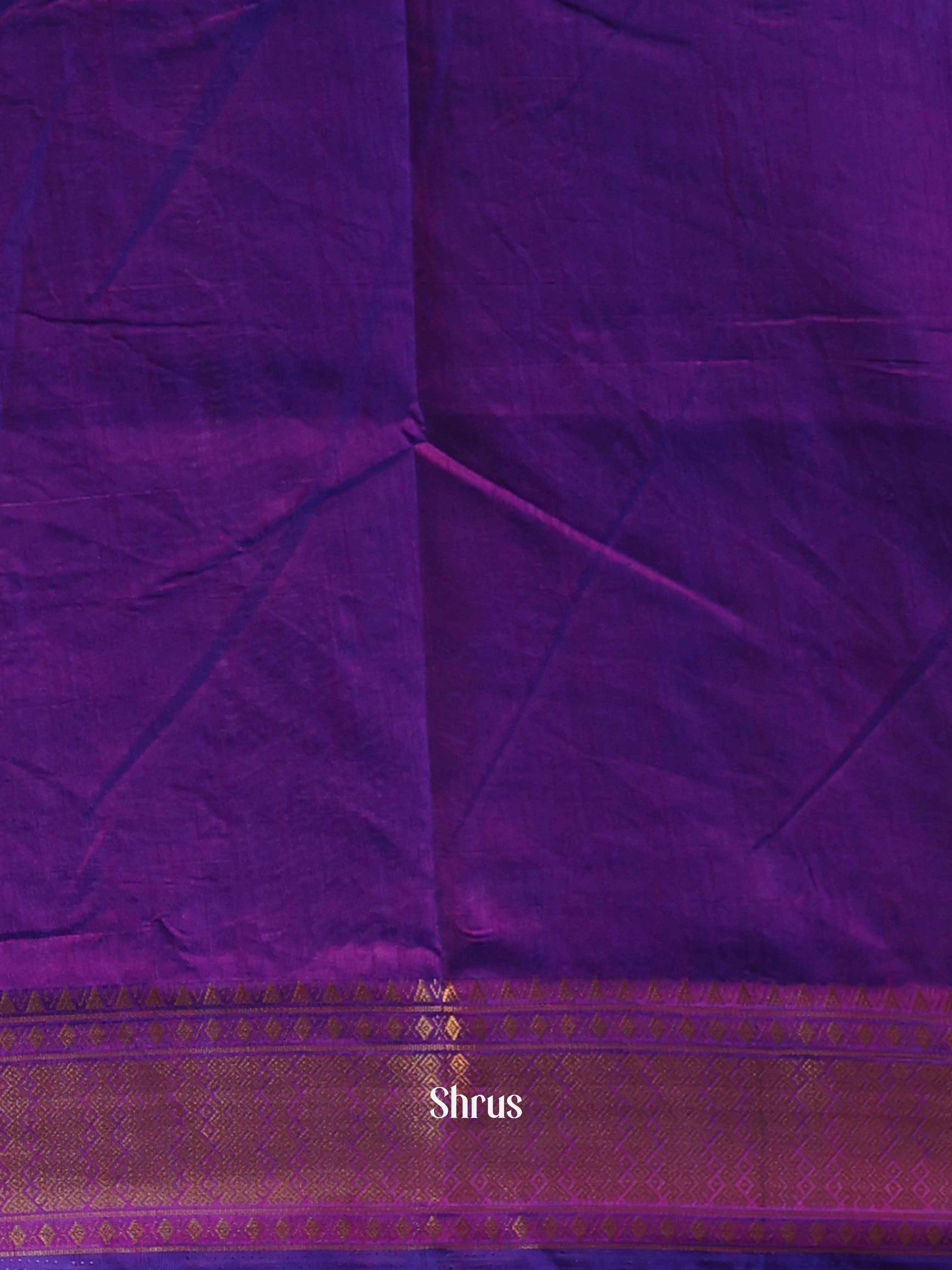 Blue & Purple - Semi Patola Saree - Shop on Shrus.com