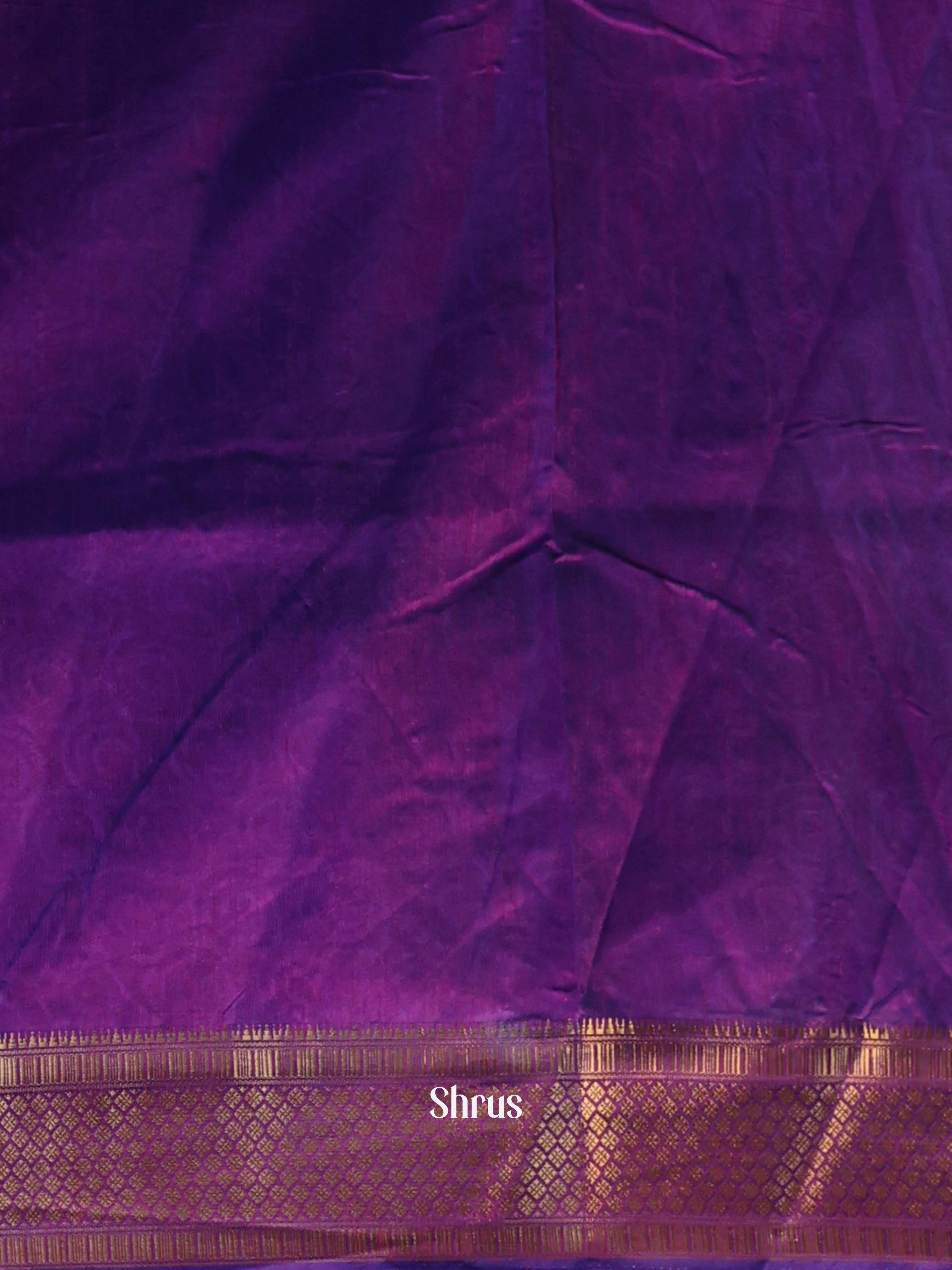 Blue & Purple- Semi Patola Saree - Shop on Shrus.com