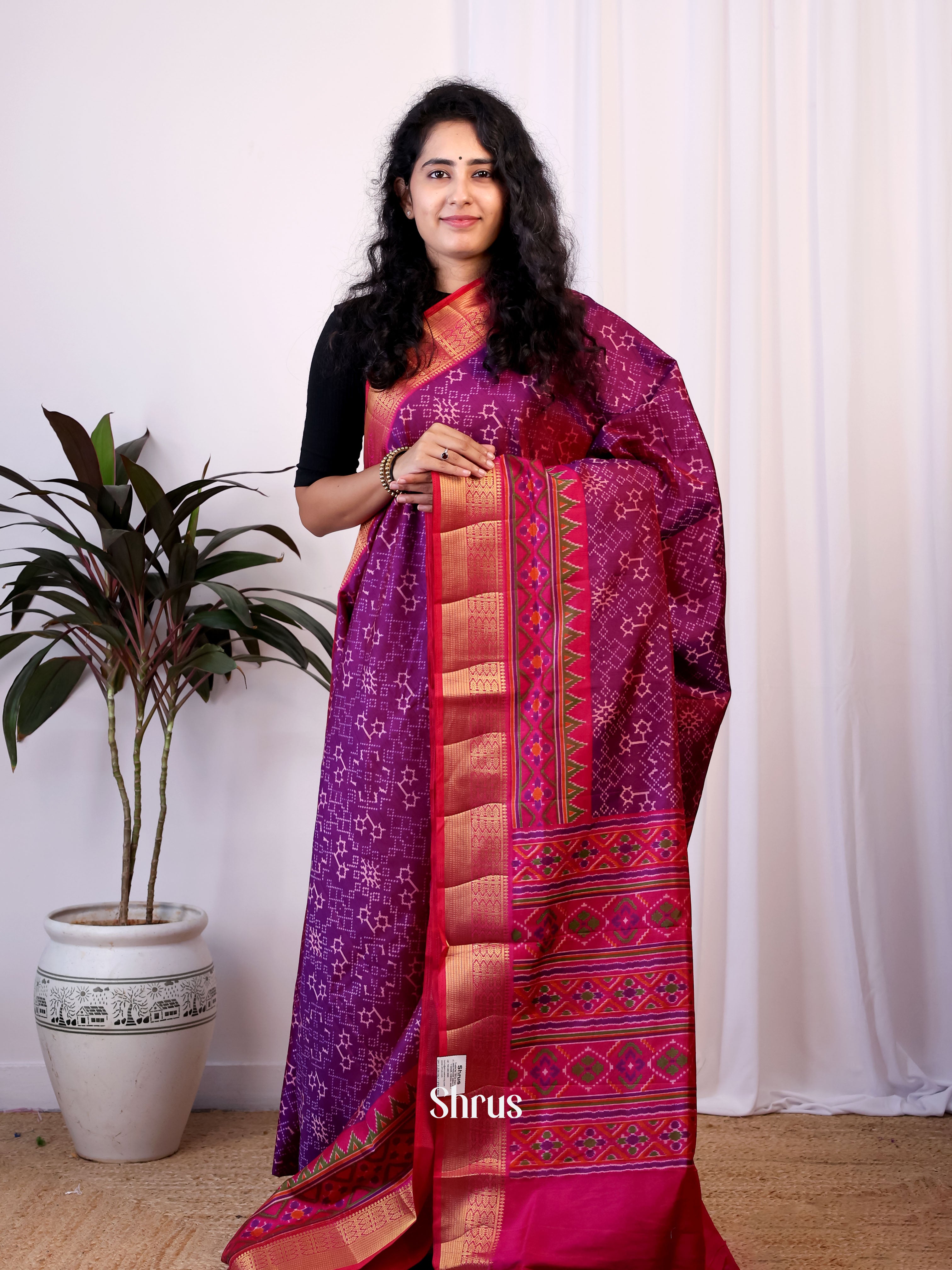 CIS23175 - Semi Patola Saree - Shop on Shrus.com