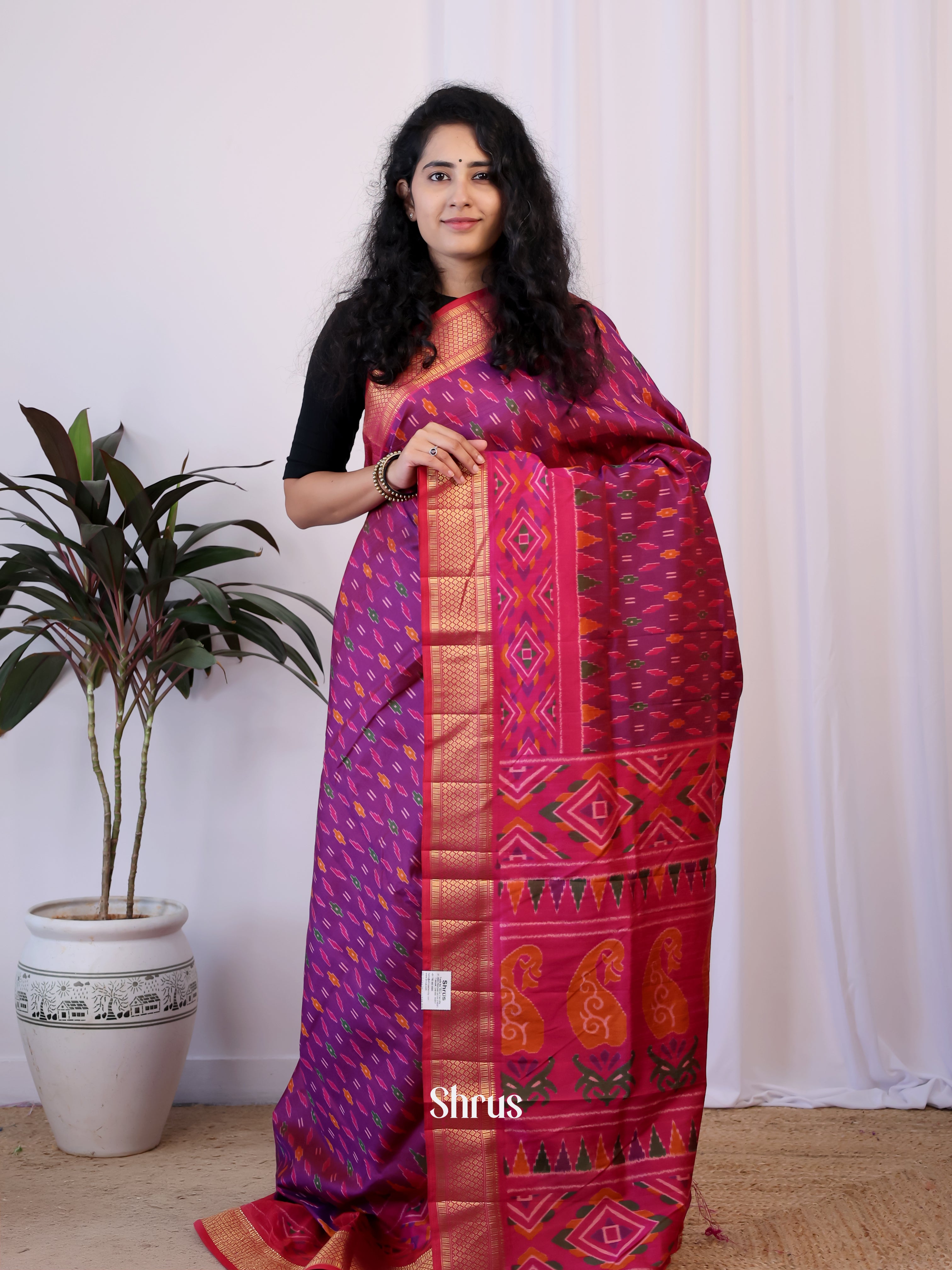 CIS23176 - Semi Patola Saree - Shop on Shrus.com