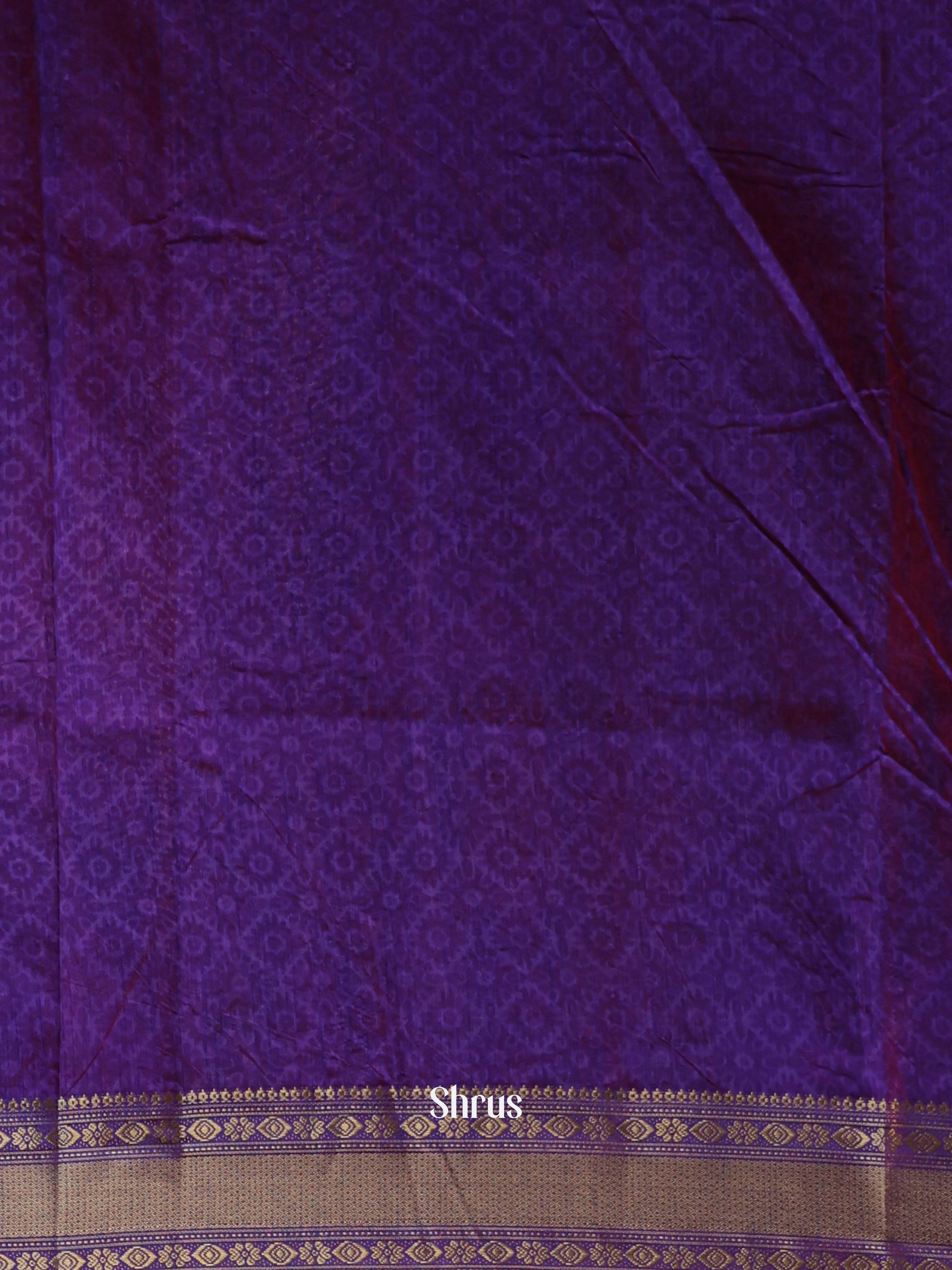 Pink & Violet- Semi Patola Saree - Shop on Shrus.com