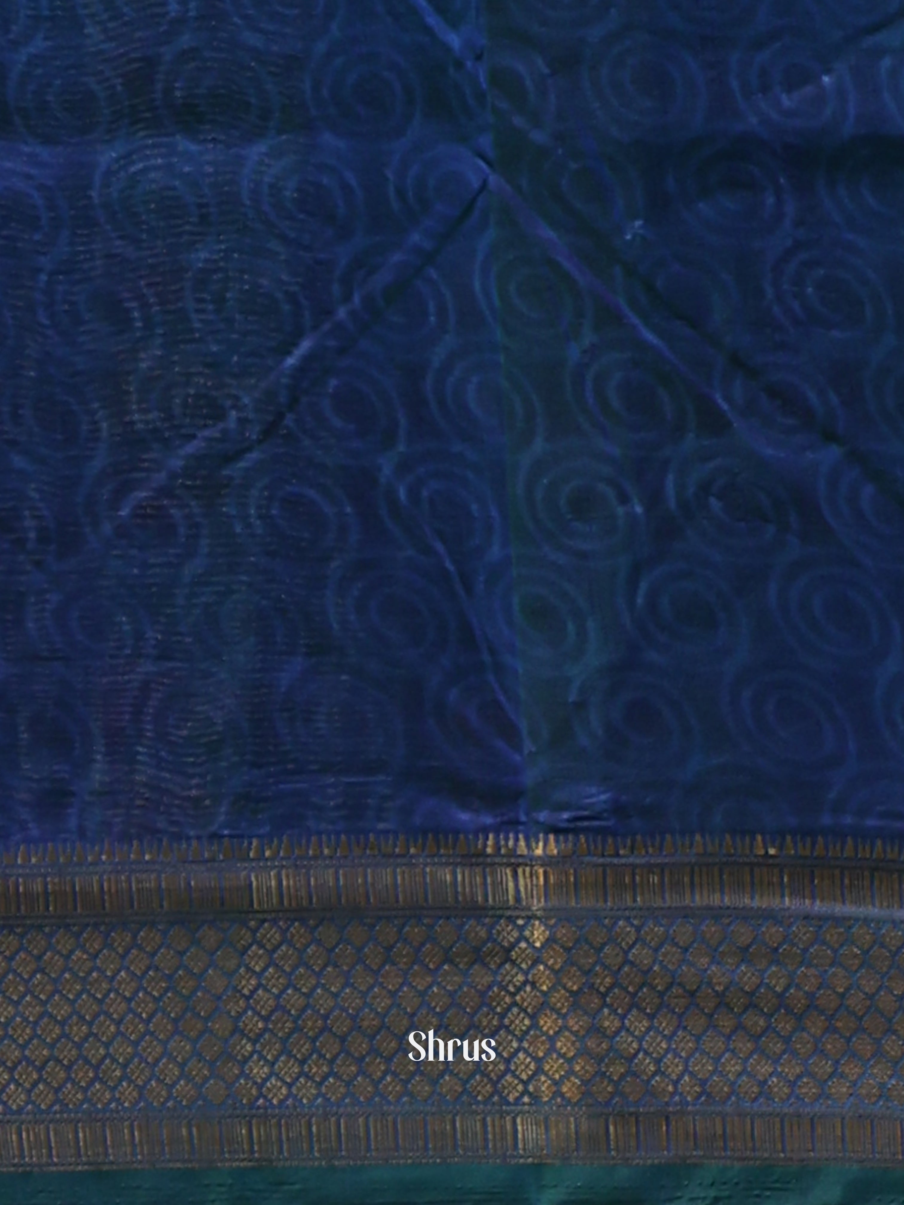 Teal & Blue - Semi Patola Saree - Shop on Shrus.com