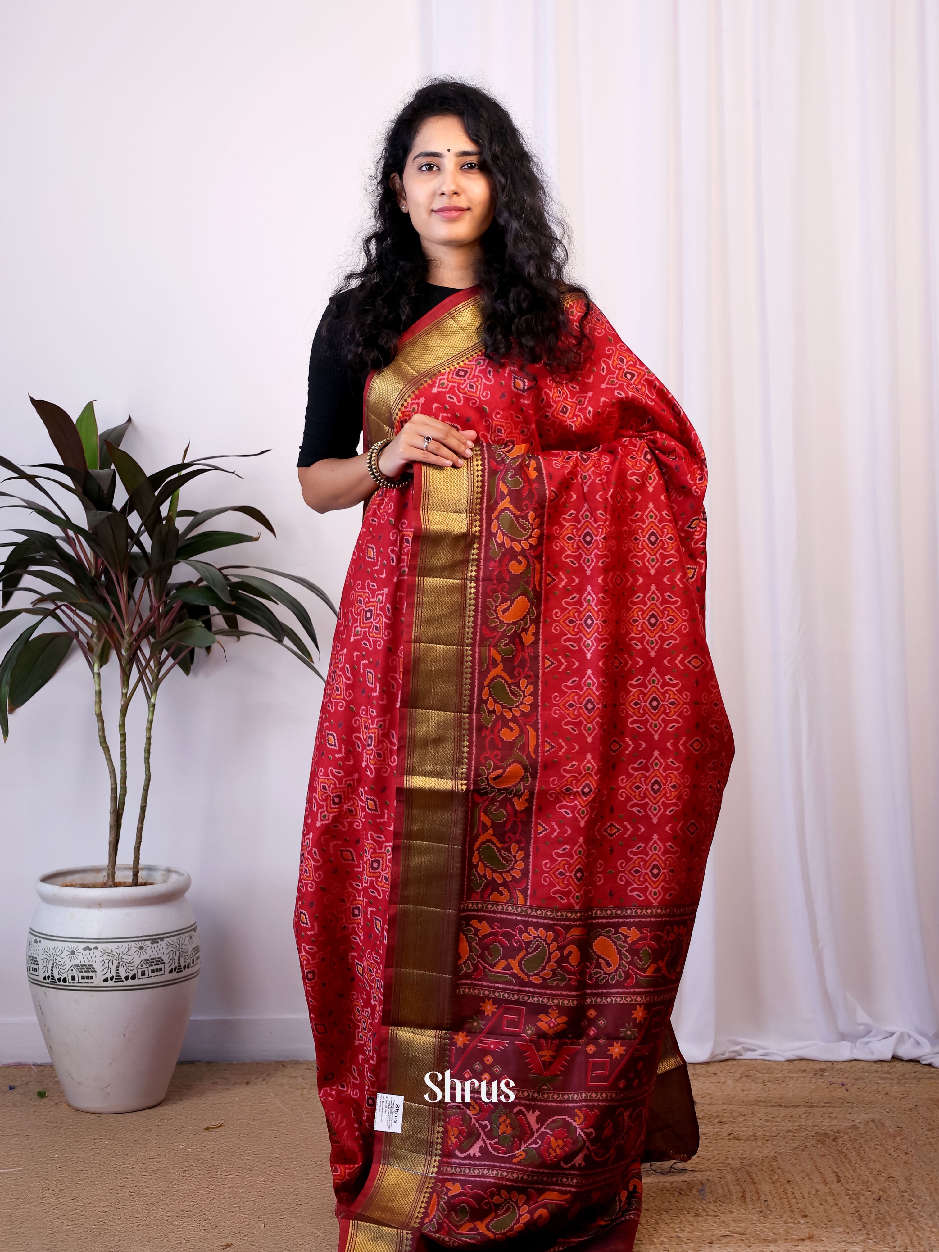 CIS23196 - Semi Patola Saree - Shop on Shrus.com