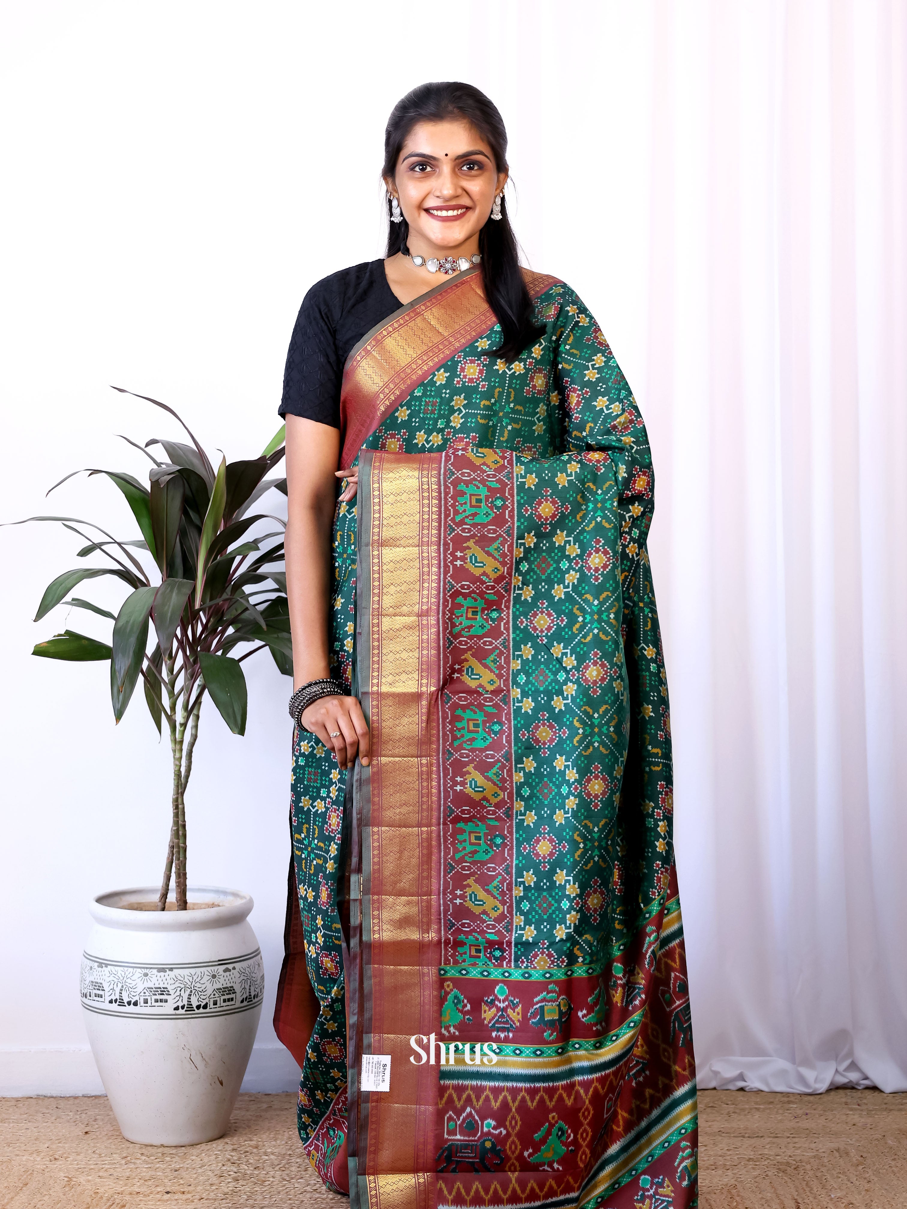 CIS23204 - Semi Patola Saree - Shop on Shrus.com