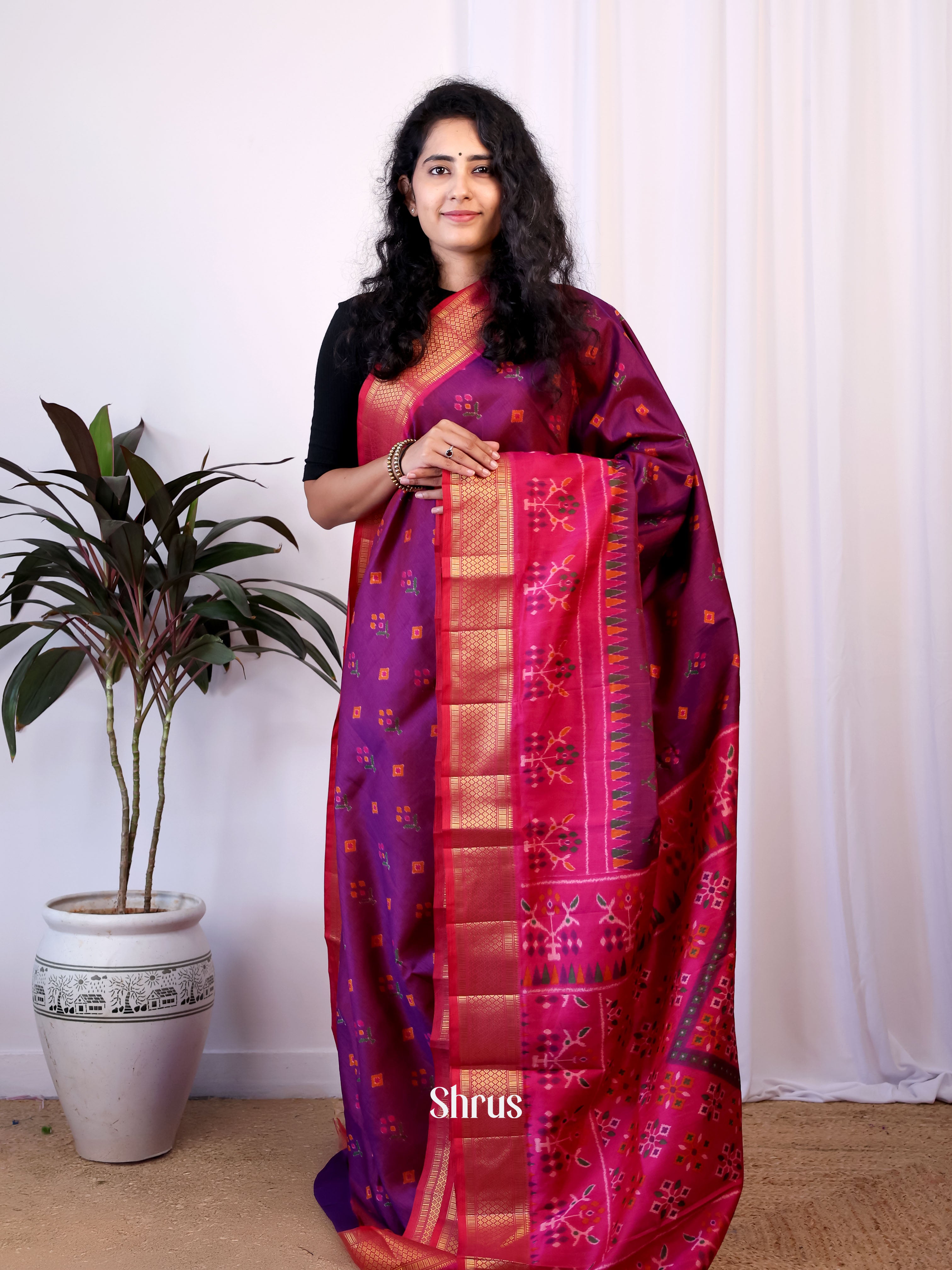 CIS23207 - Semi Patola Saree - Shop on Shrus.com