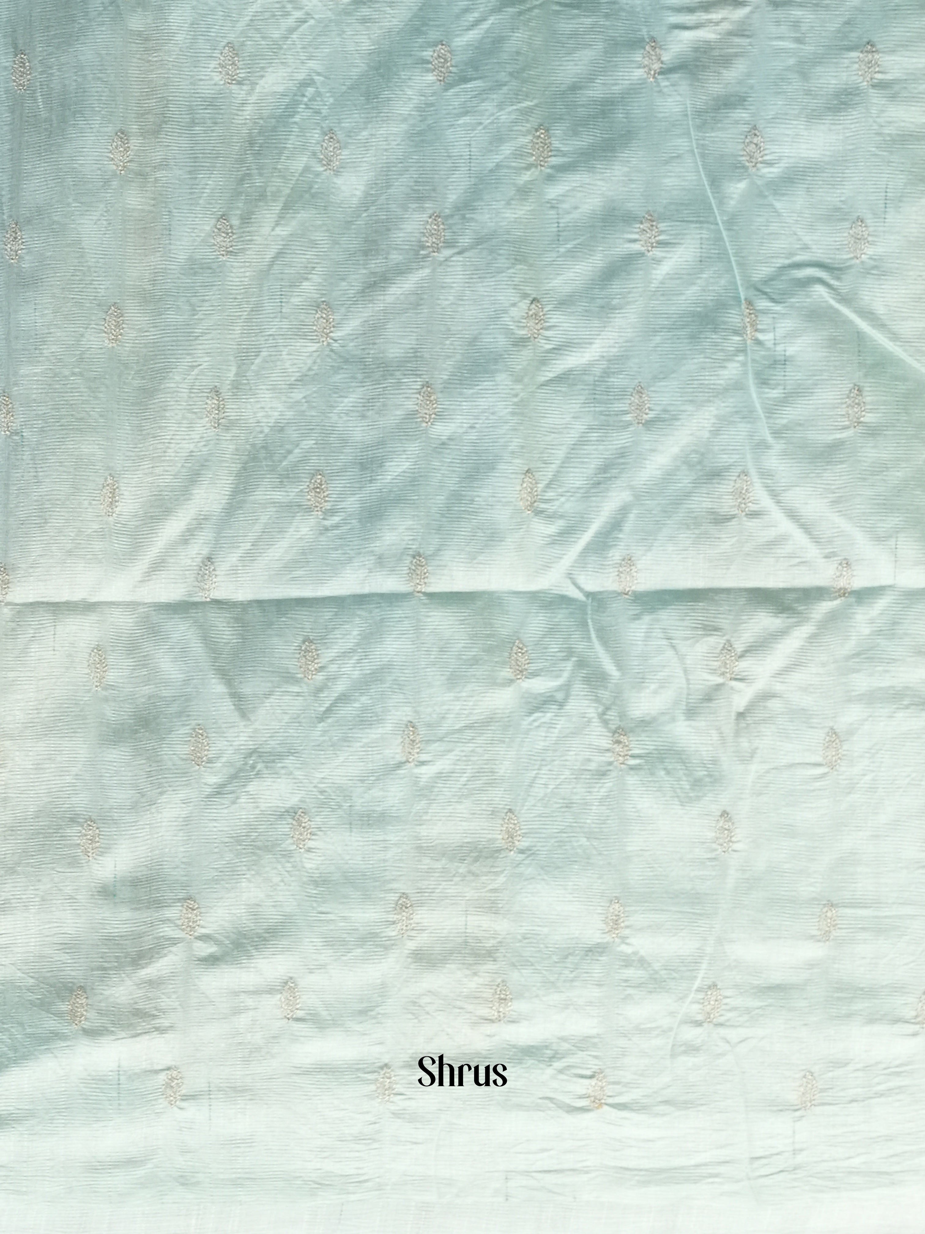 Lite Blue - Semi Rawsilk Saree - Shop on Shrus.com