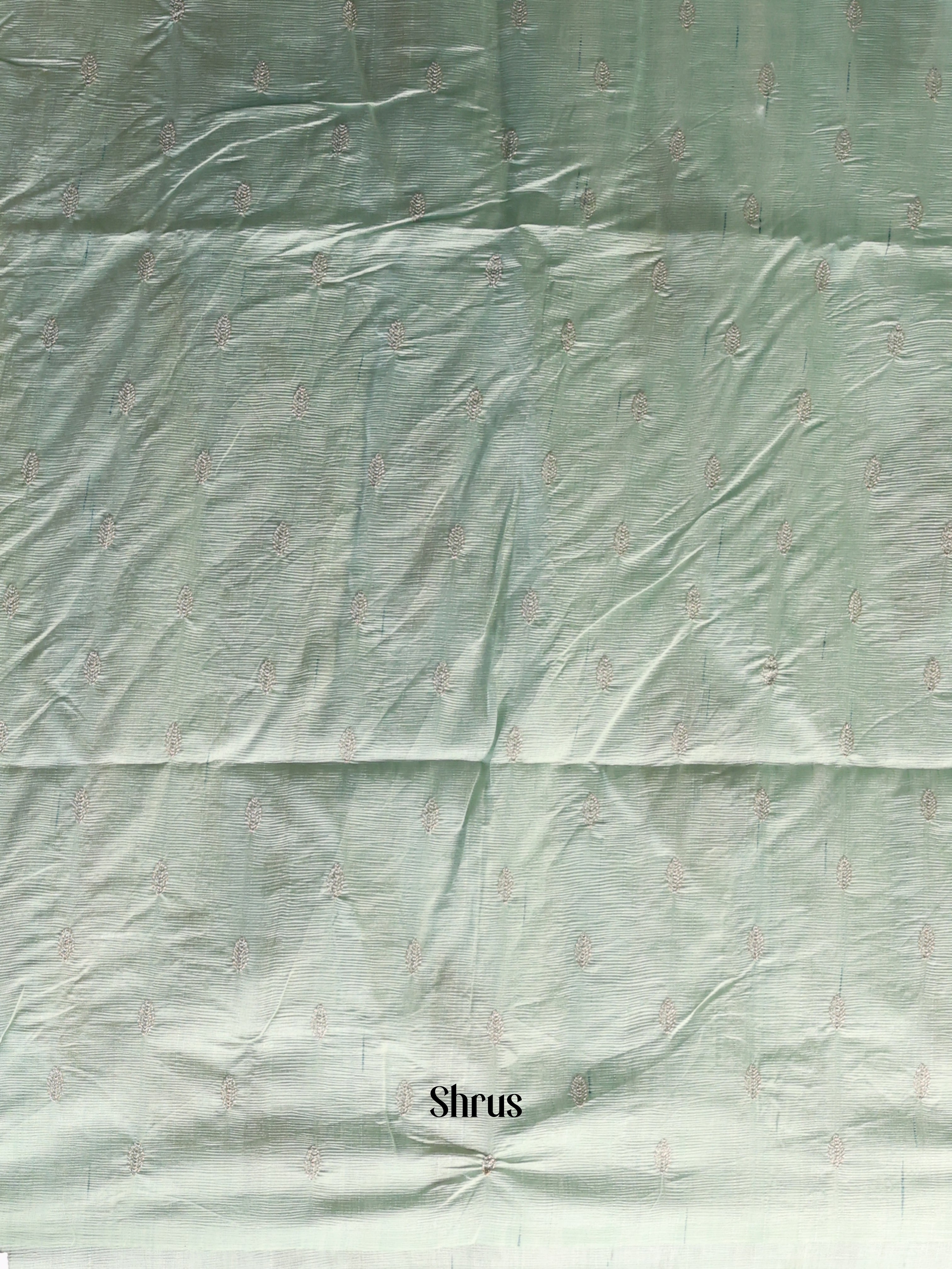 Pastel Green - Semi Rawsilk Saree - Shop on Shrus.com