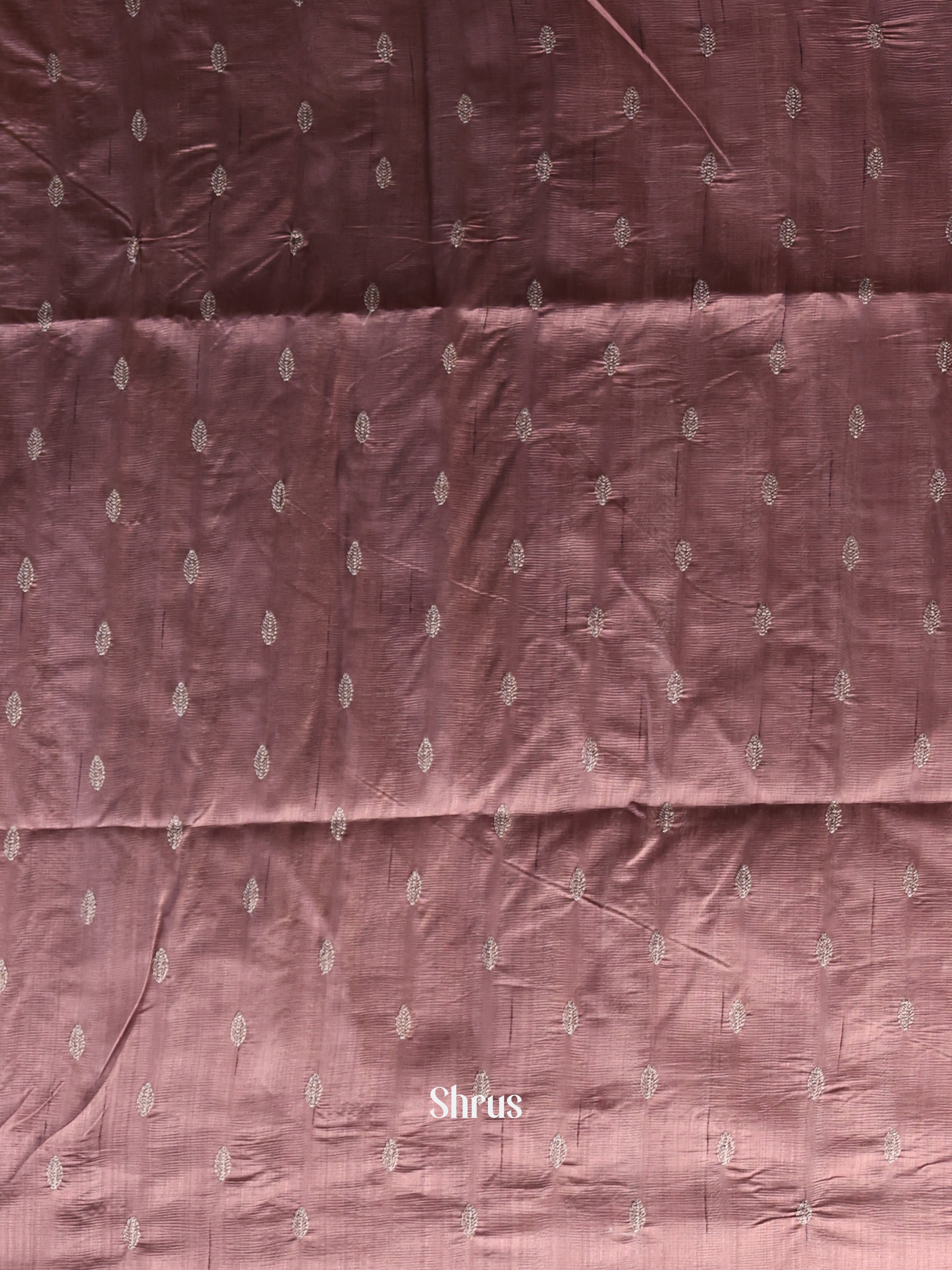 Pastel Pink - Semi Rawsilk Saree - Shop on Shrus.com