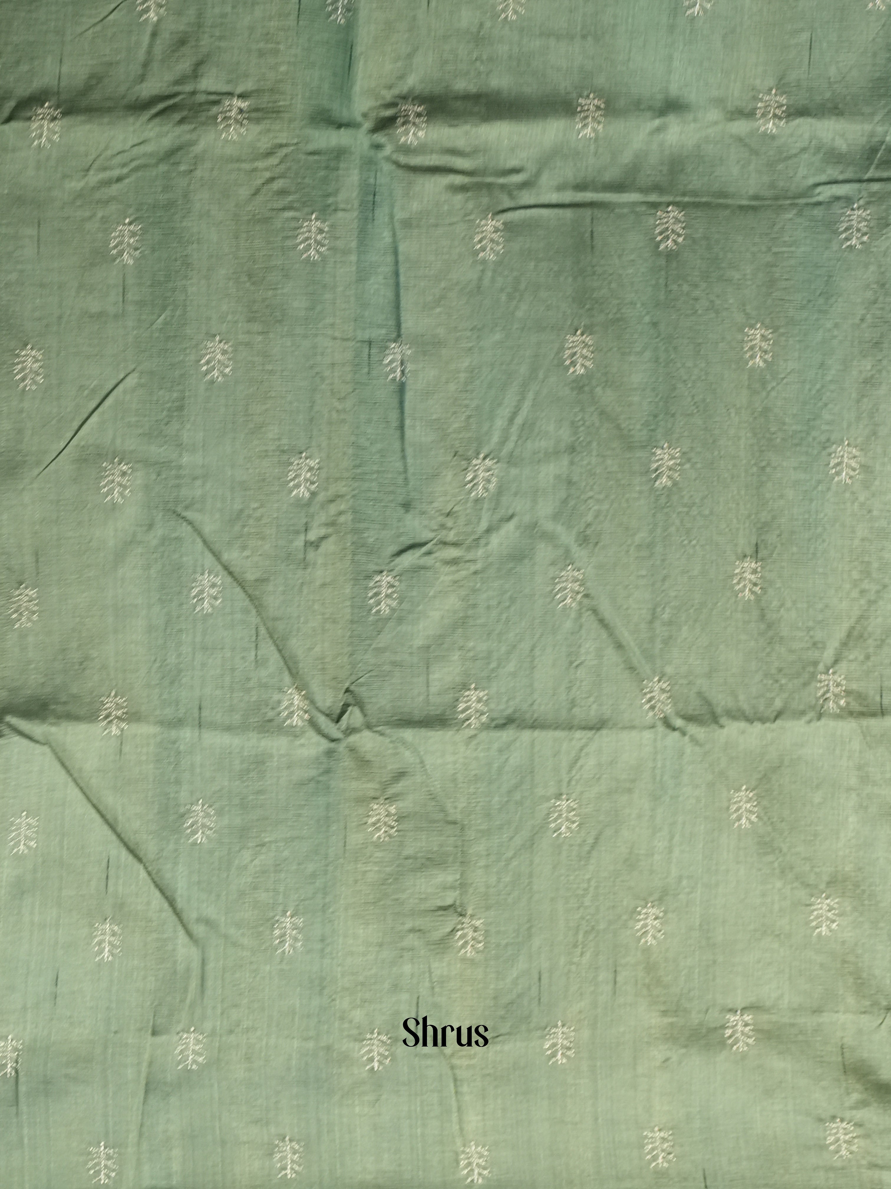 Green - Semi Rawsilk Saree - Shop on Shrus.com