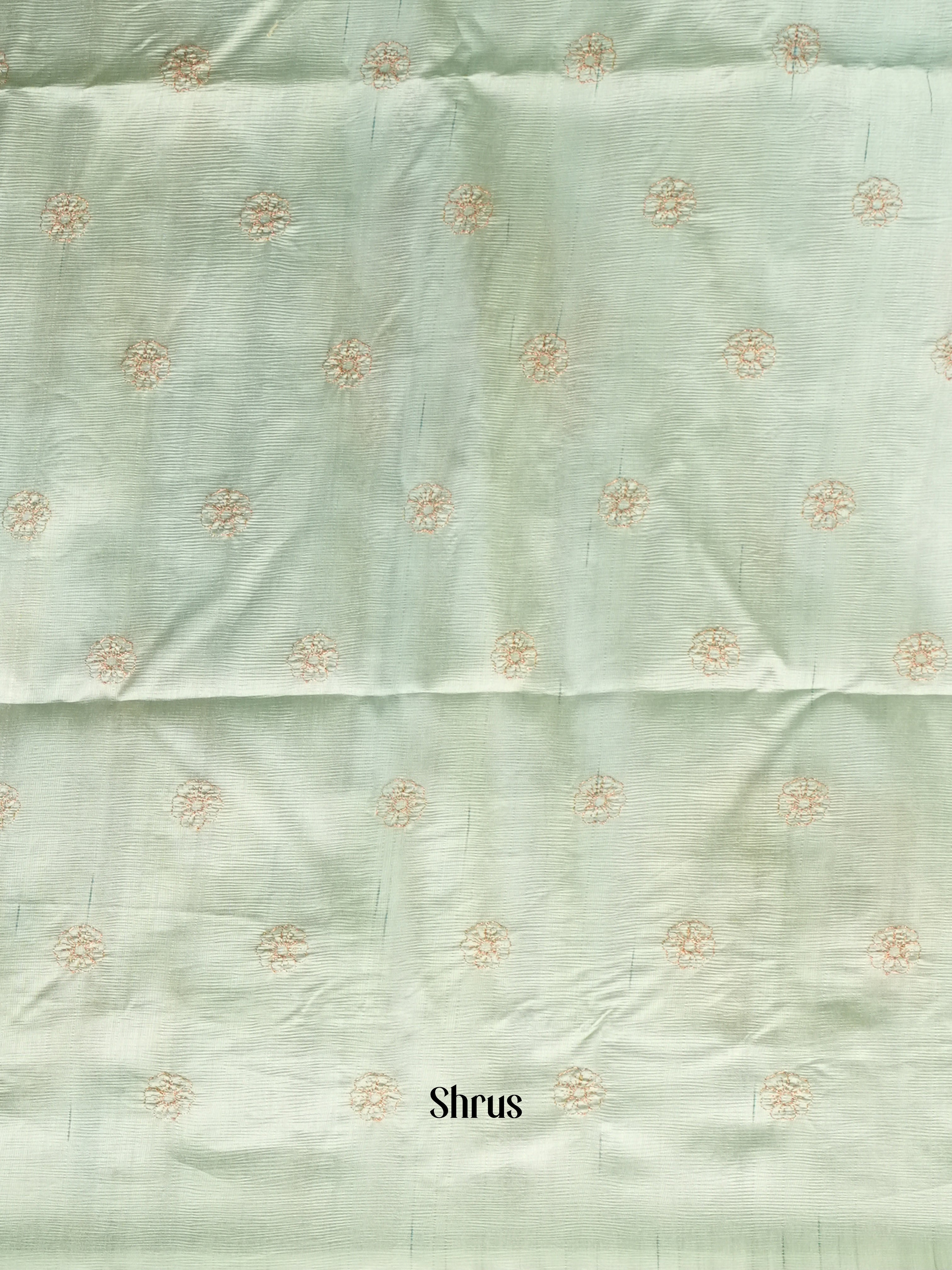 Pastel Green - Semi Rawsilk Saree - Shop on Shrus.com