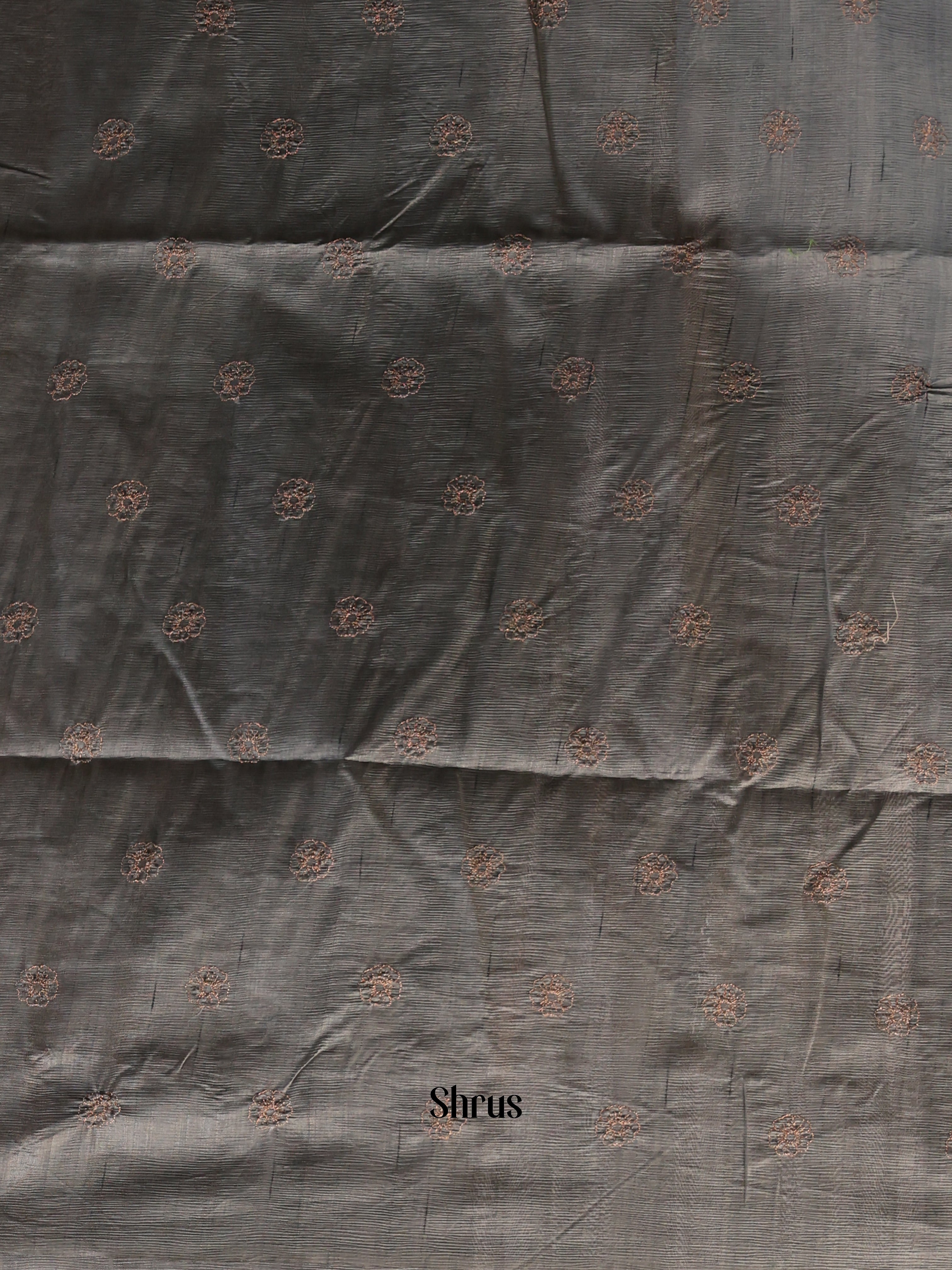 Grey - Semi Rawsilk Saree - Shop on Shrus.com