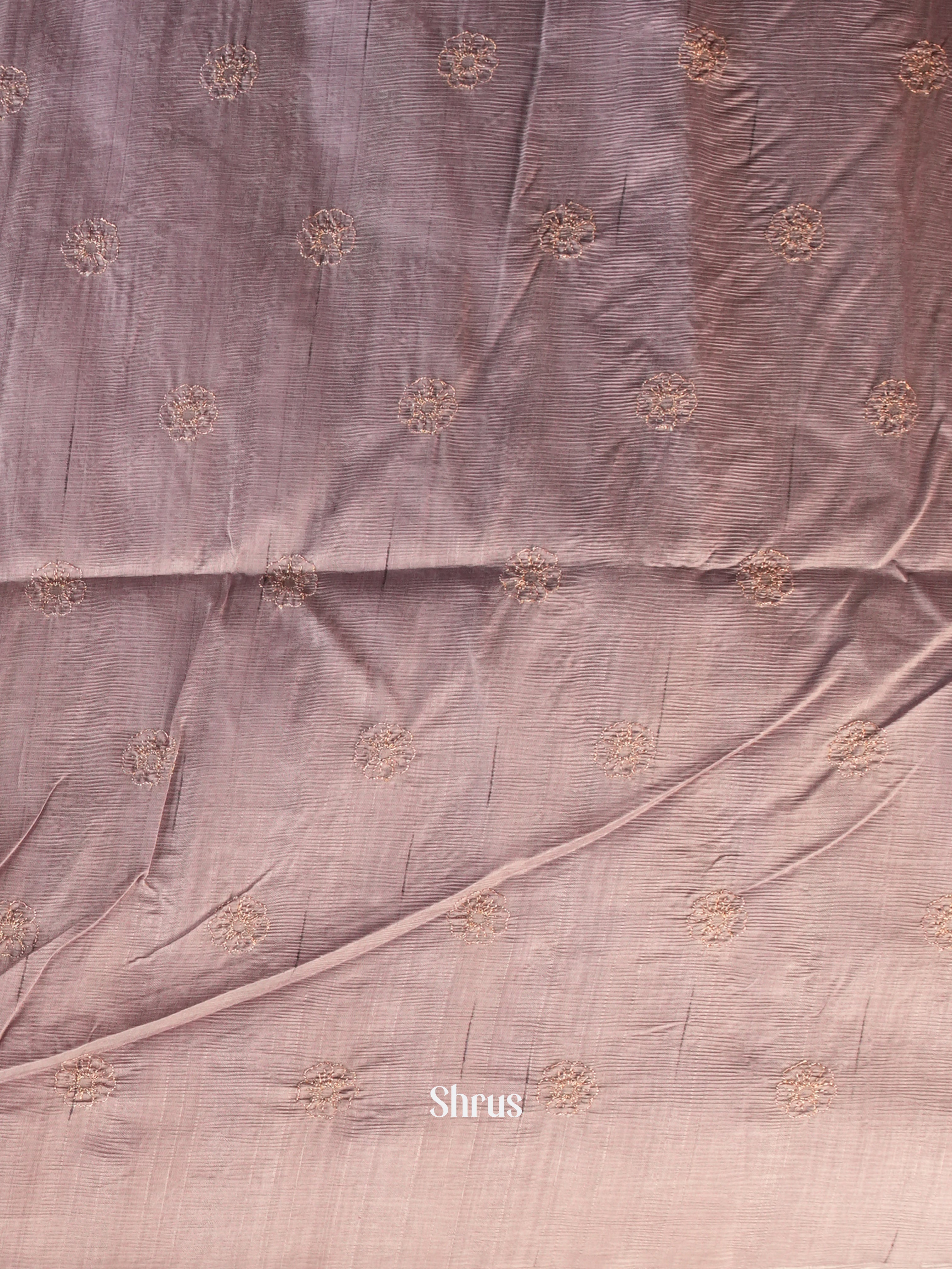Pastel Brown - Semi Rawsilk Saree - Shop on Shrus.com