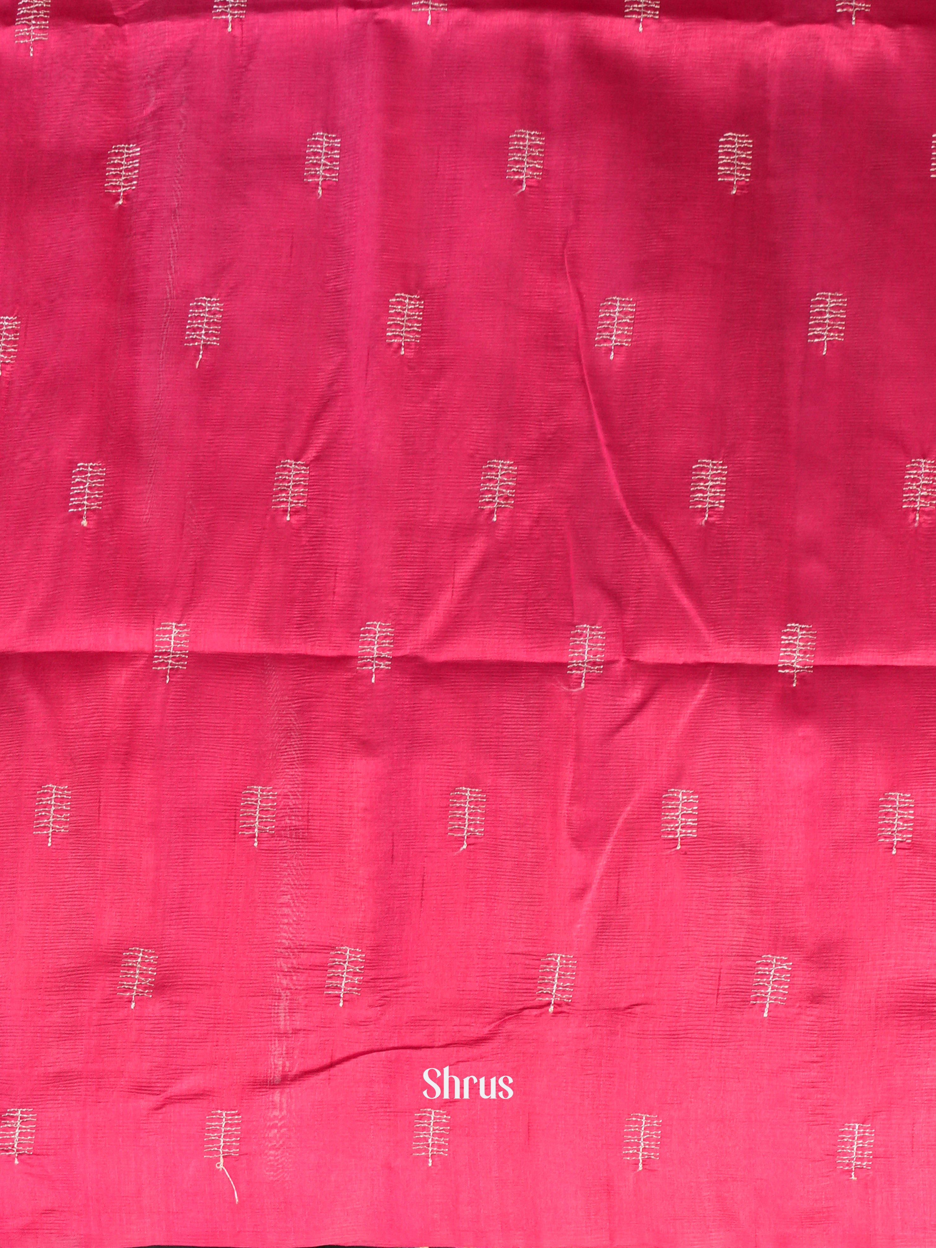 Red - Semi Rawsilk Saree - Shop on Shrus.com