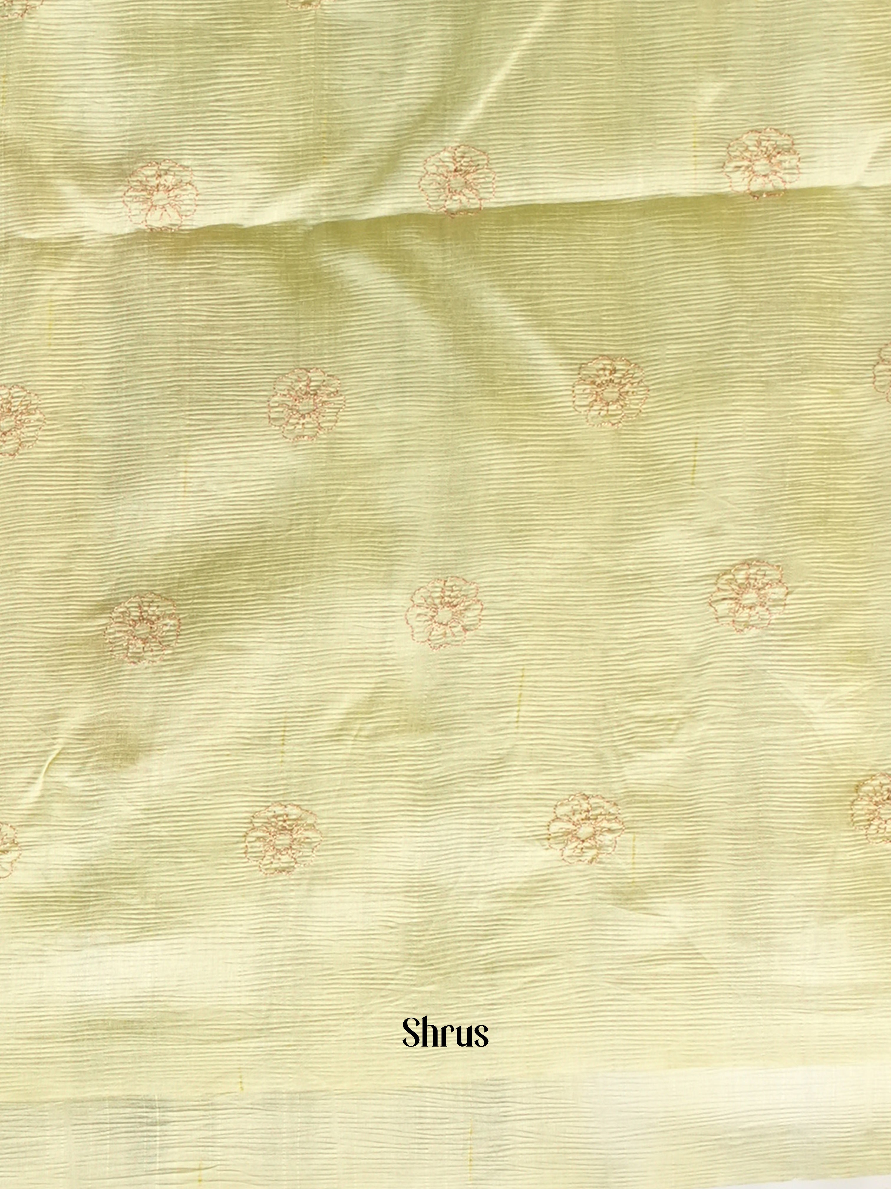 Lite green - Semi Rawsilk Saree - Shop on Shrus.com