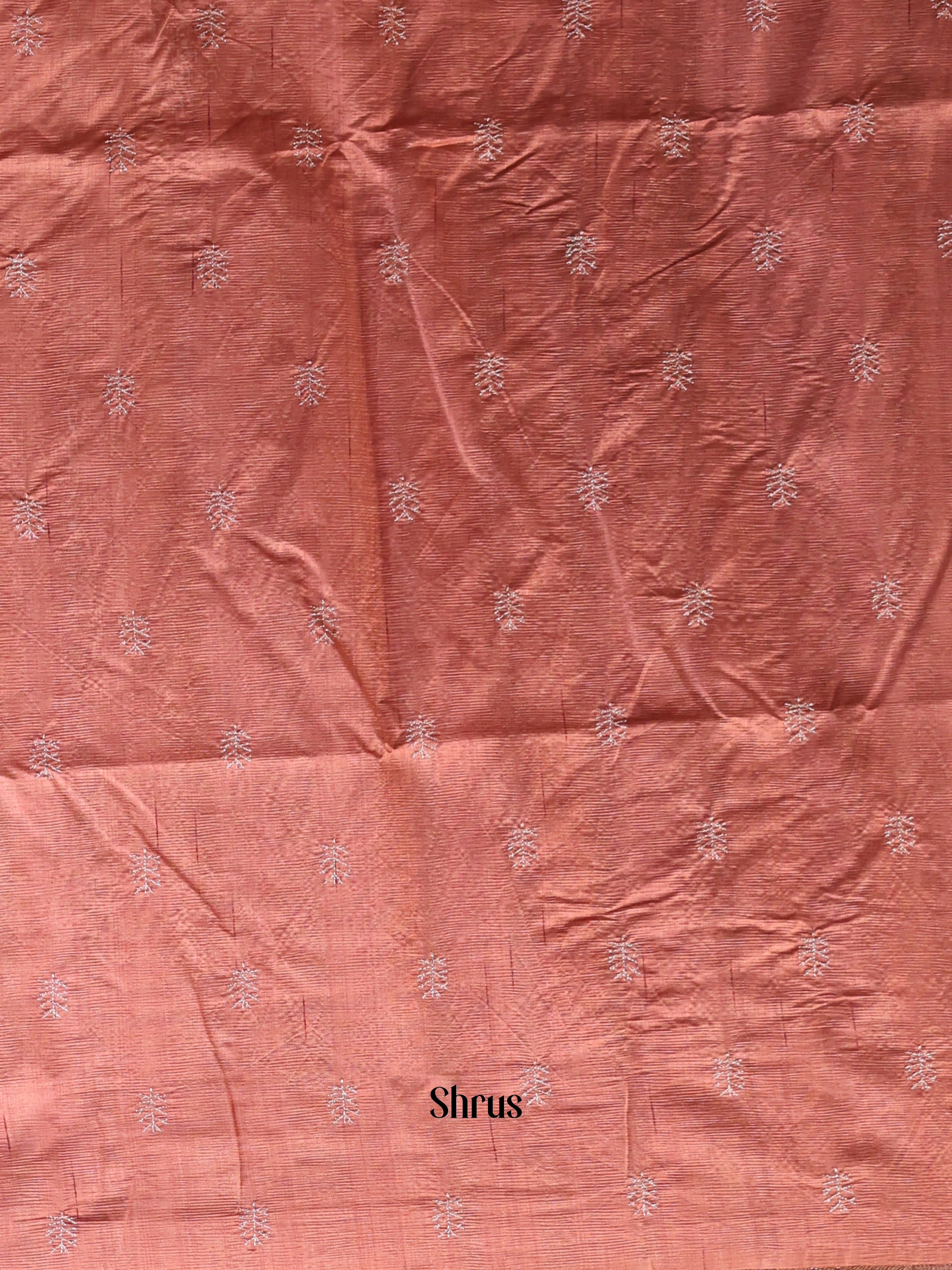 Brown - Semi Rawsilk Saree - Shop on Shrus.com