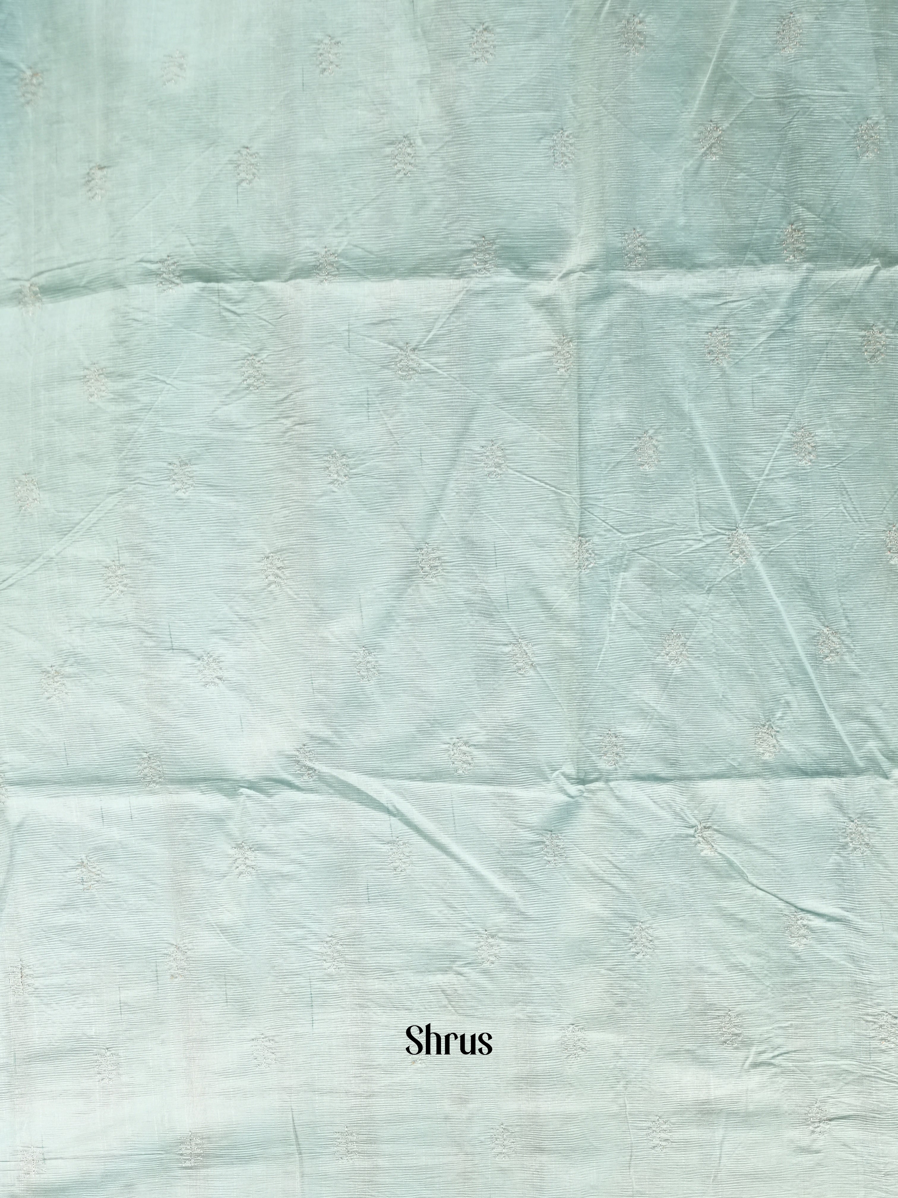 Pastel Blue - Semi Rawsilk Saree - Shop on Shrus.com