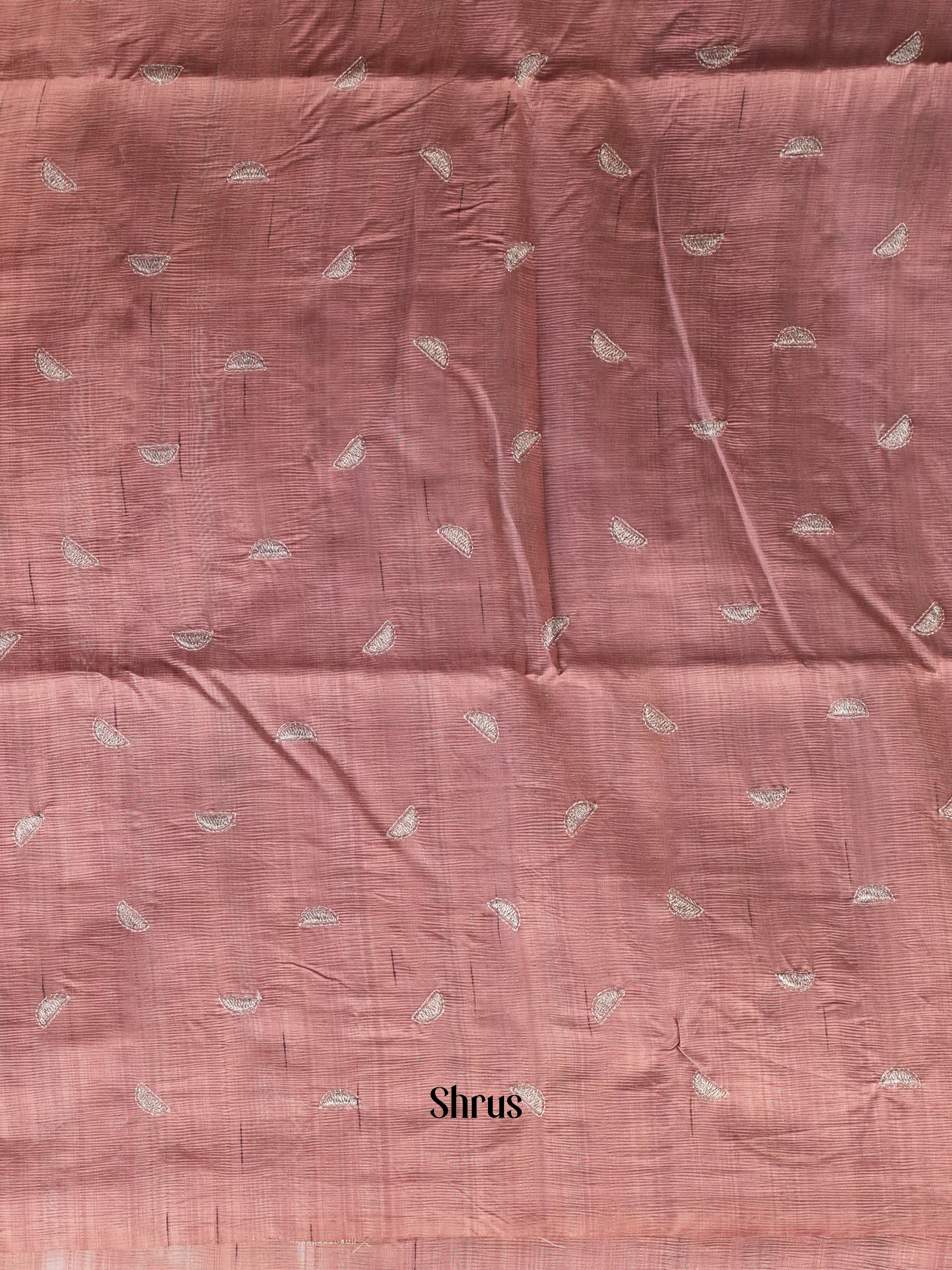 Brown - Semi Rawsilk Saree - Shop on Shrus.com