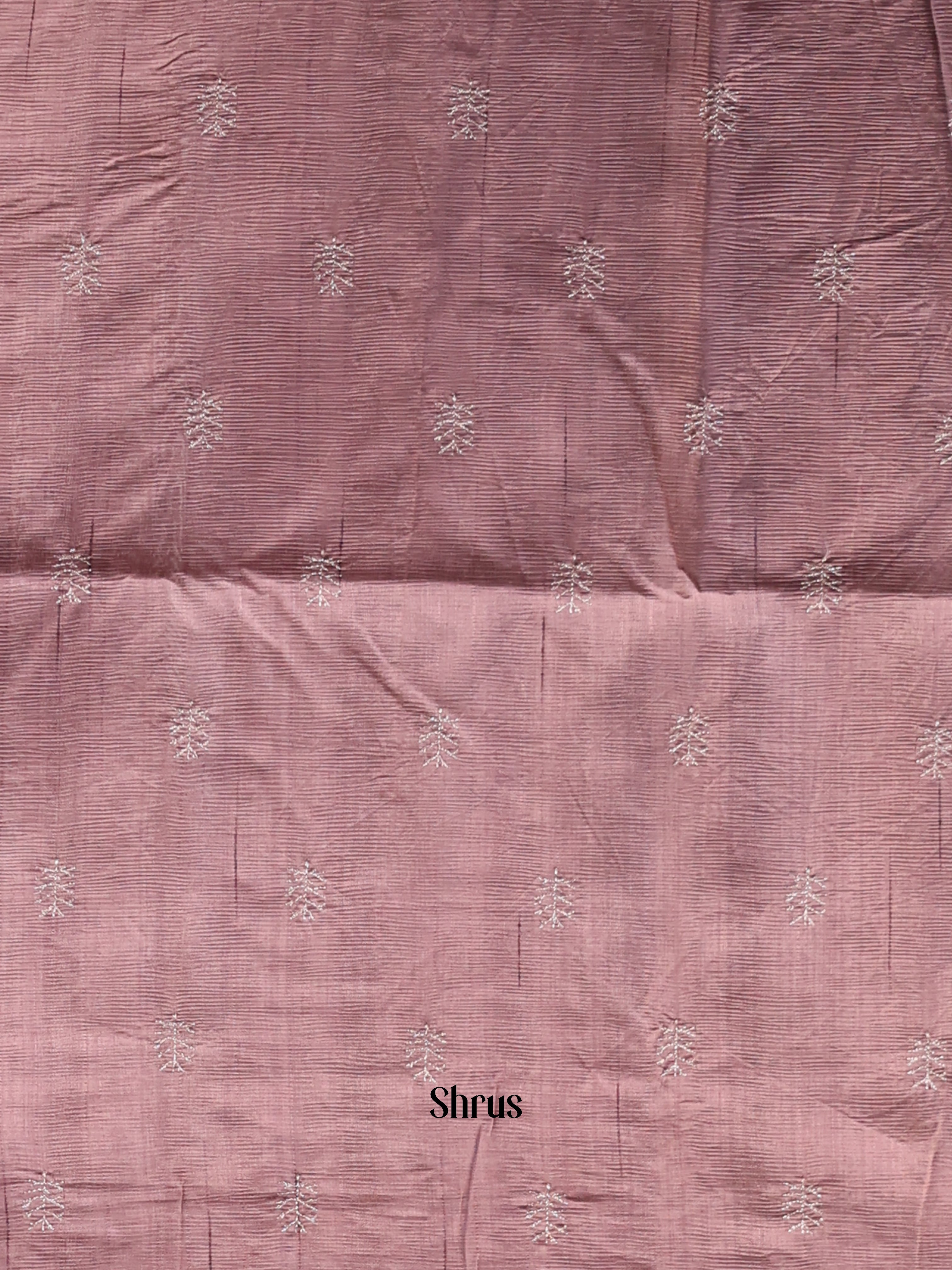 Pastel Pink - Semi Rawsilk Saree - Shop on Shrus.com