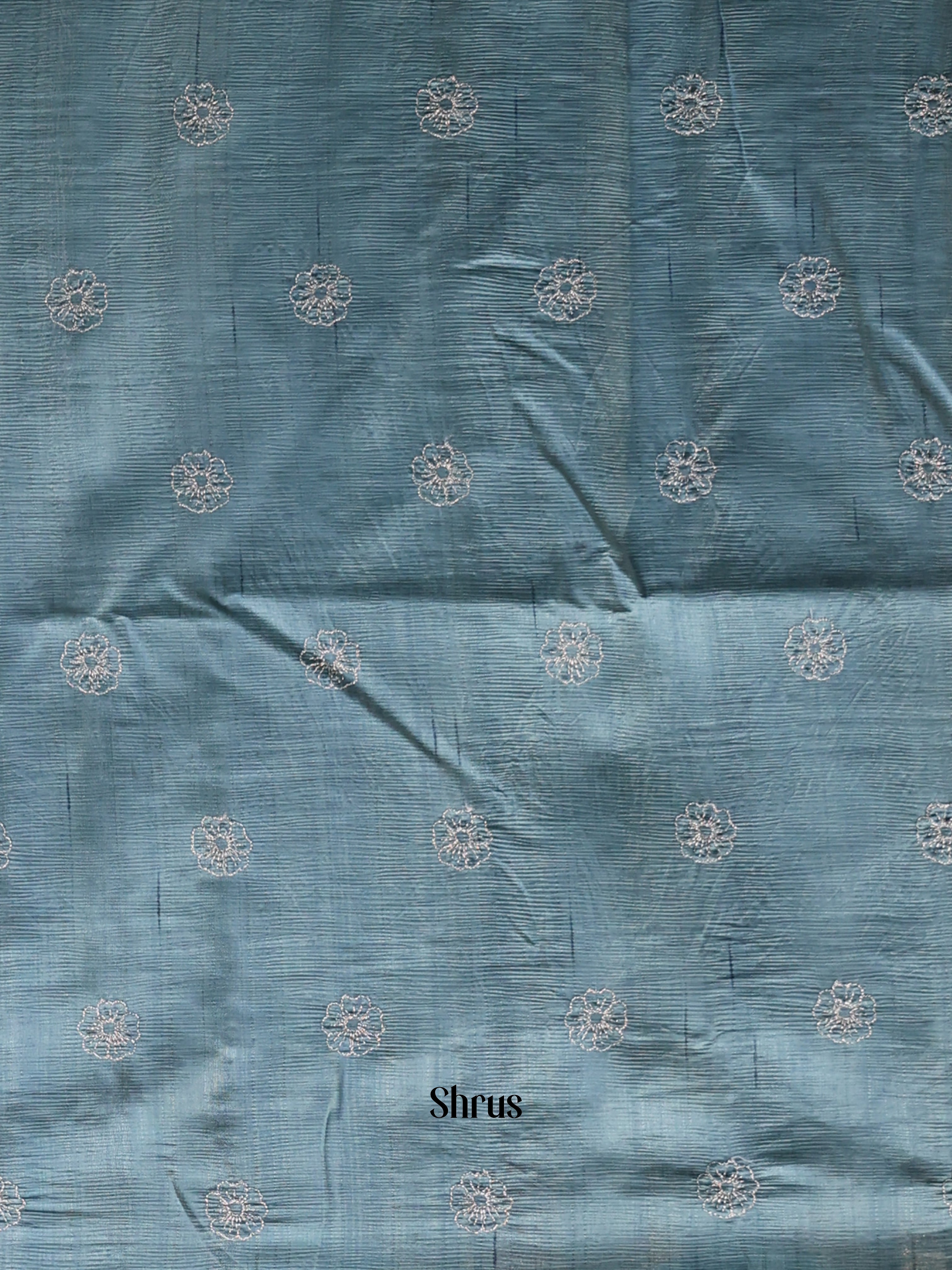 Grey - Semi Rawsilk Saree - Shop on Shrus.com