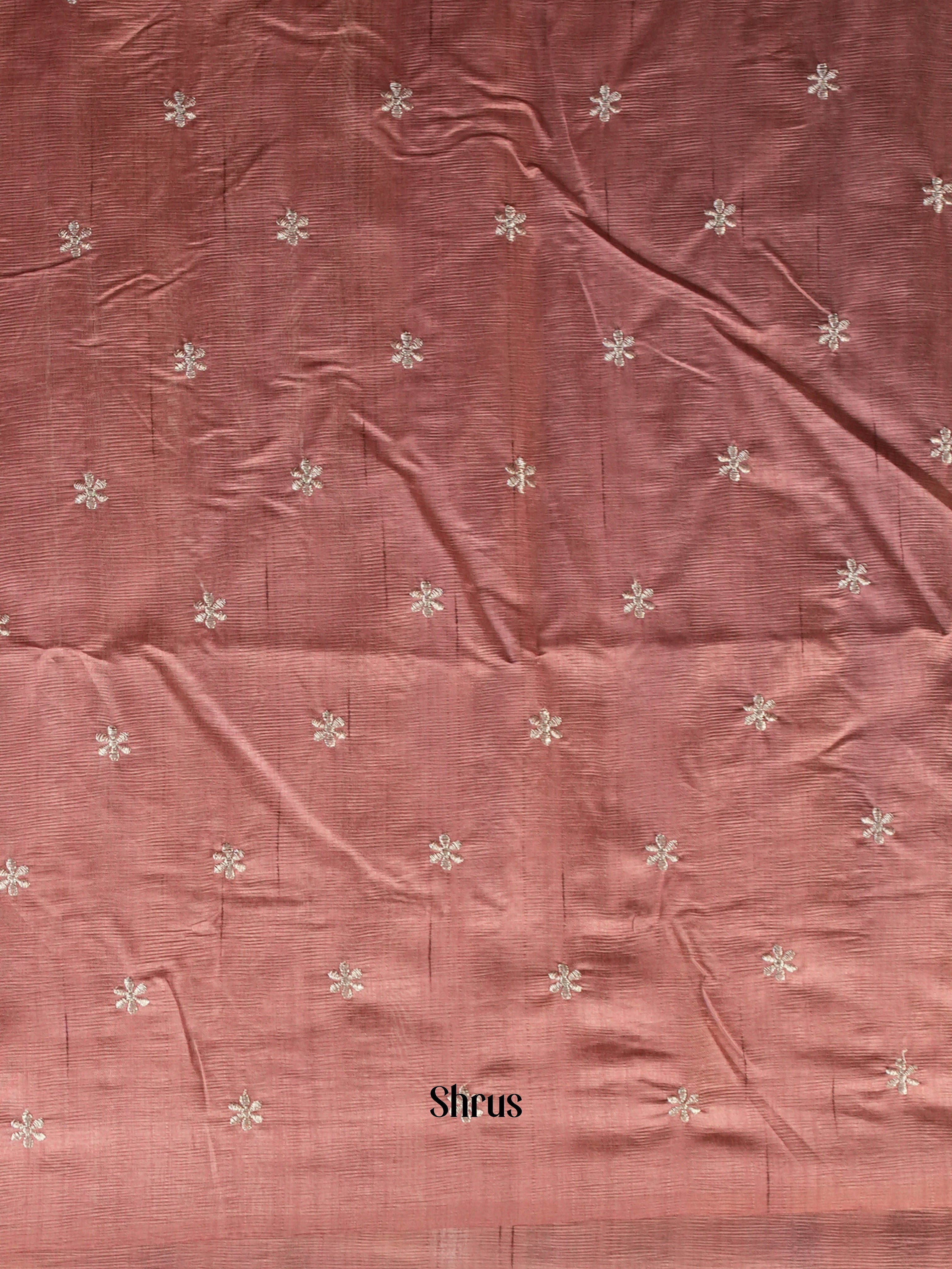Brown - Semi Rawsilk Saree - Shop on Shrus.com