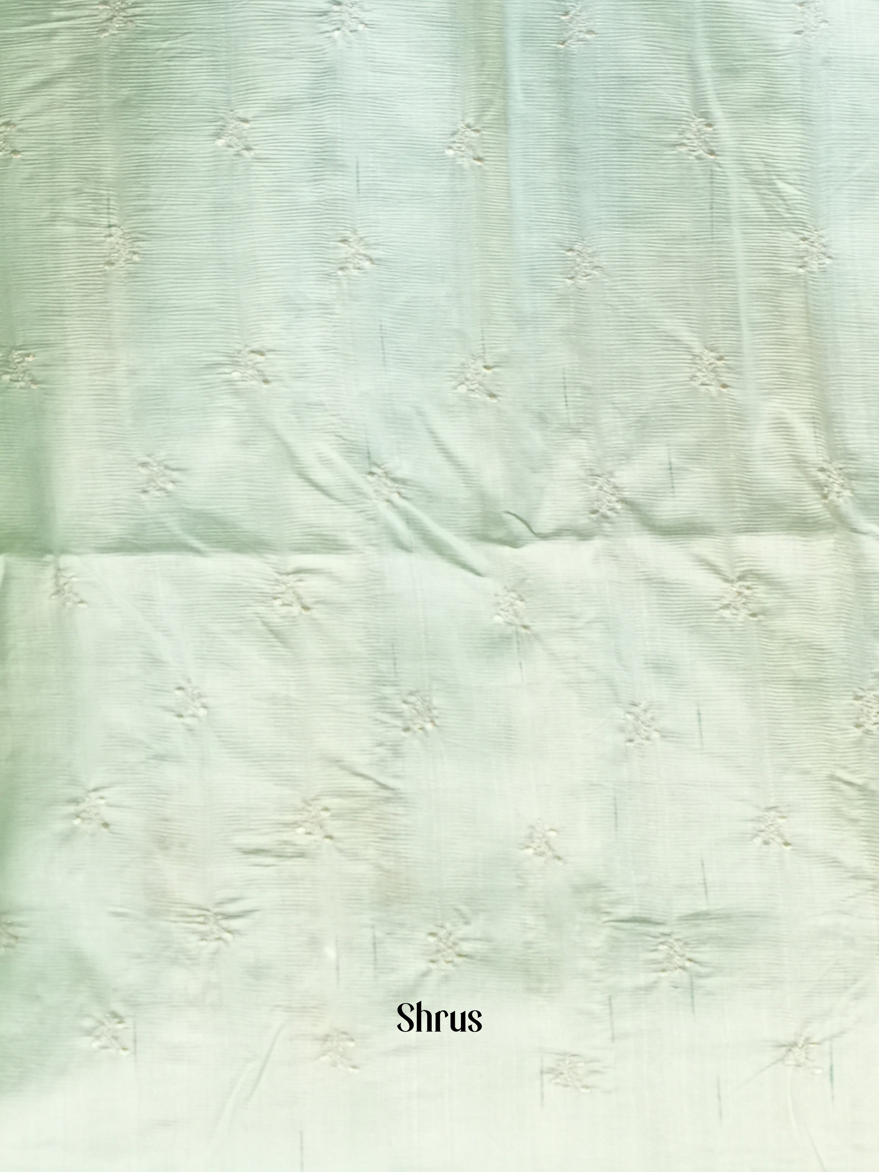 Pastel Green - Semi Rawsilk Saree - Shop on Shrus.com