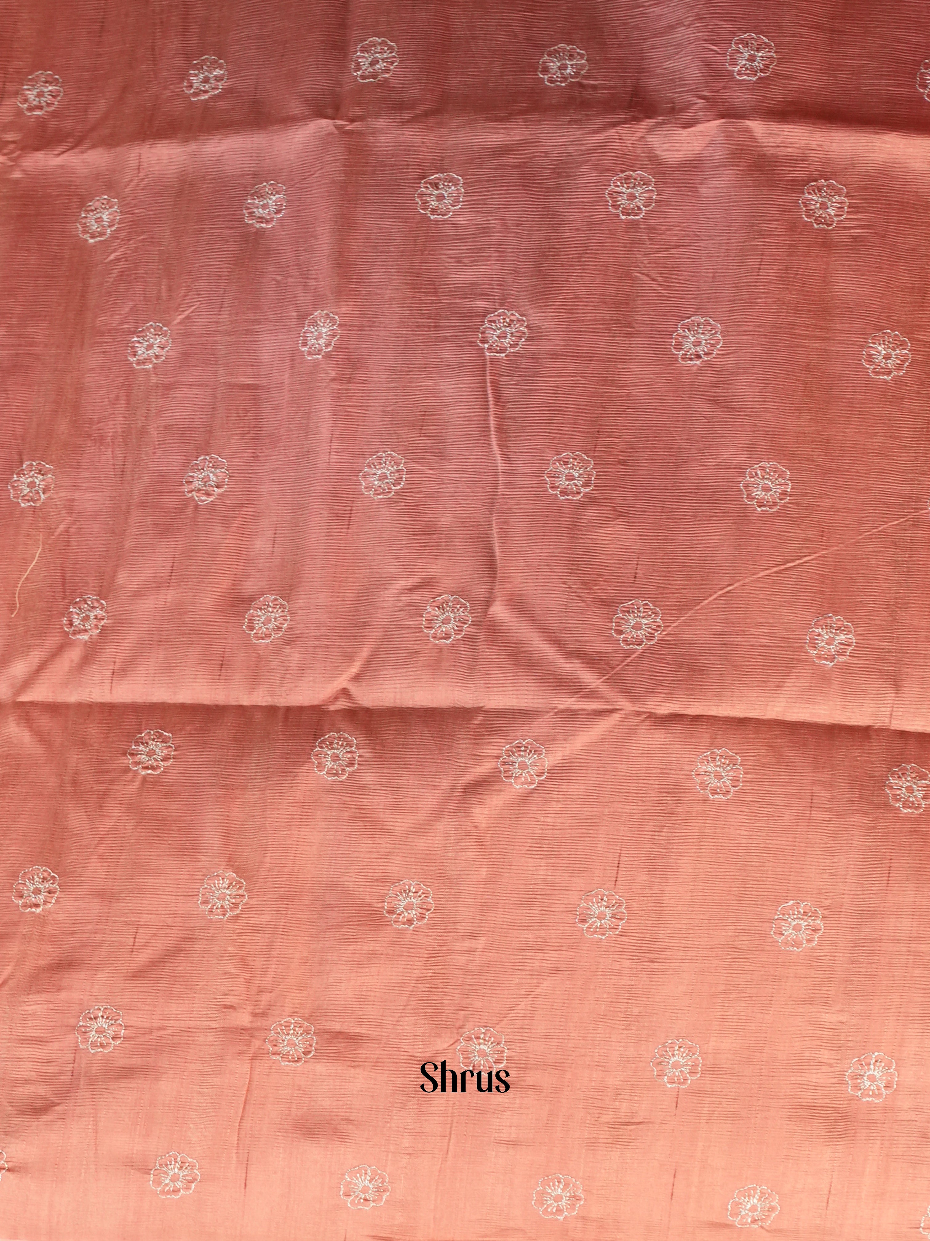 Brown- Semi Rawsilk Saree - Shop on Shrus.com