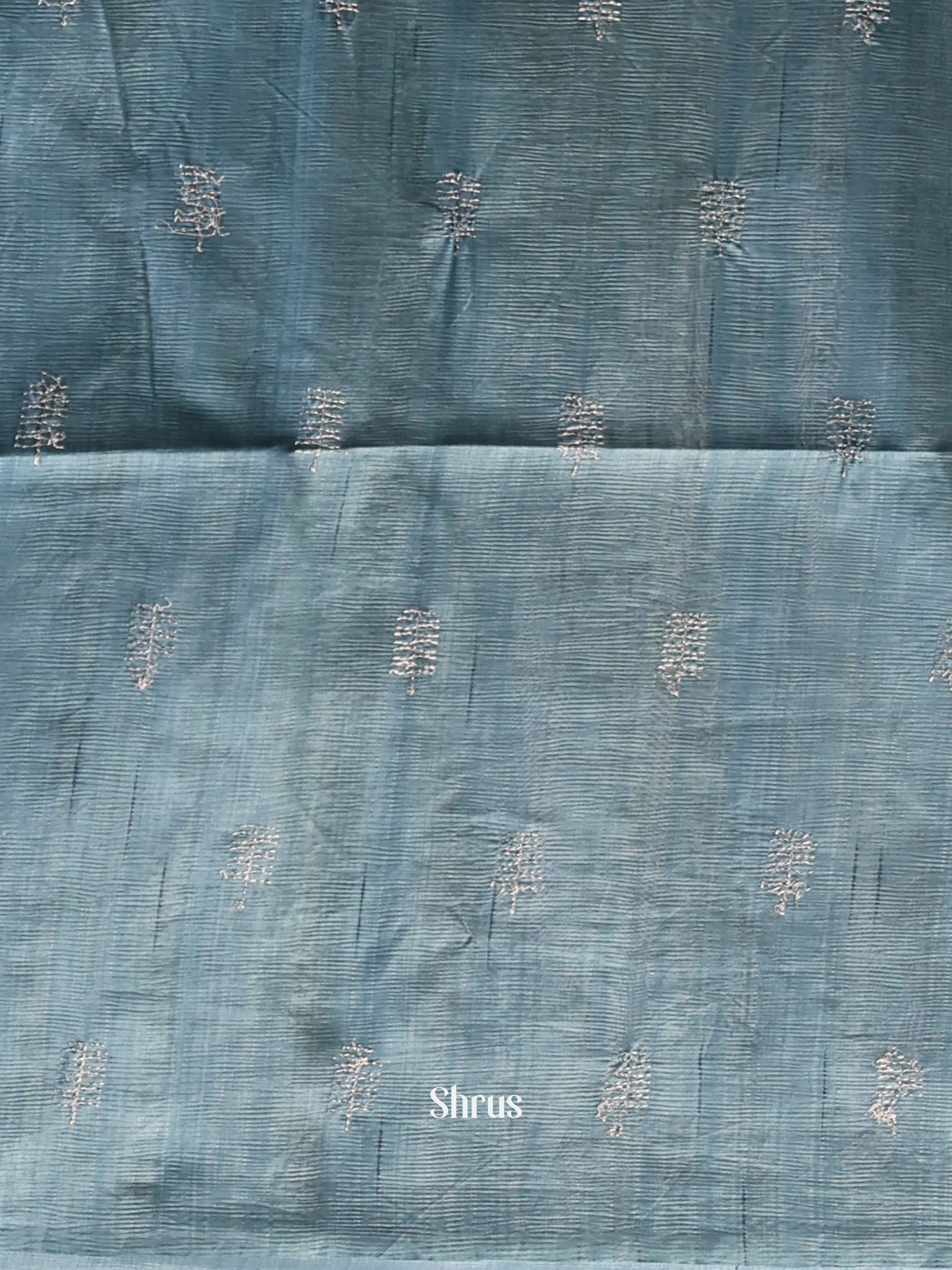 Grey - Semi Rawsilk Saree - Shop on Shrus.com