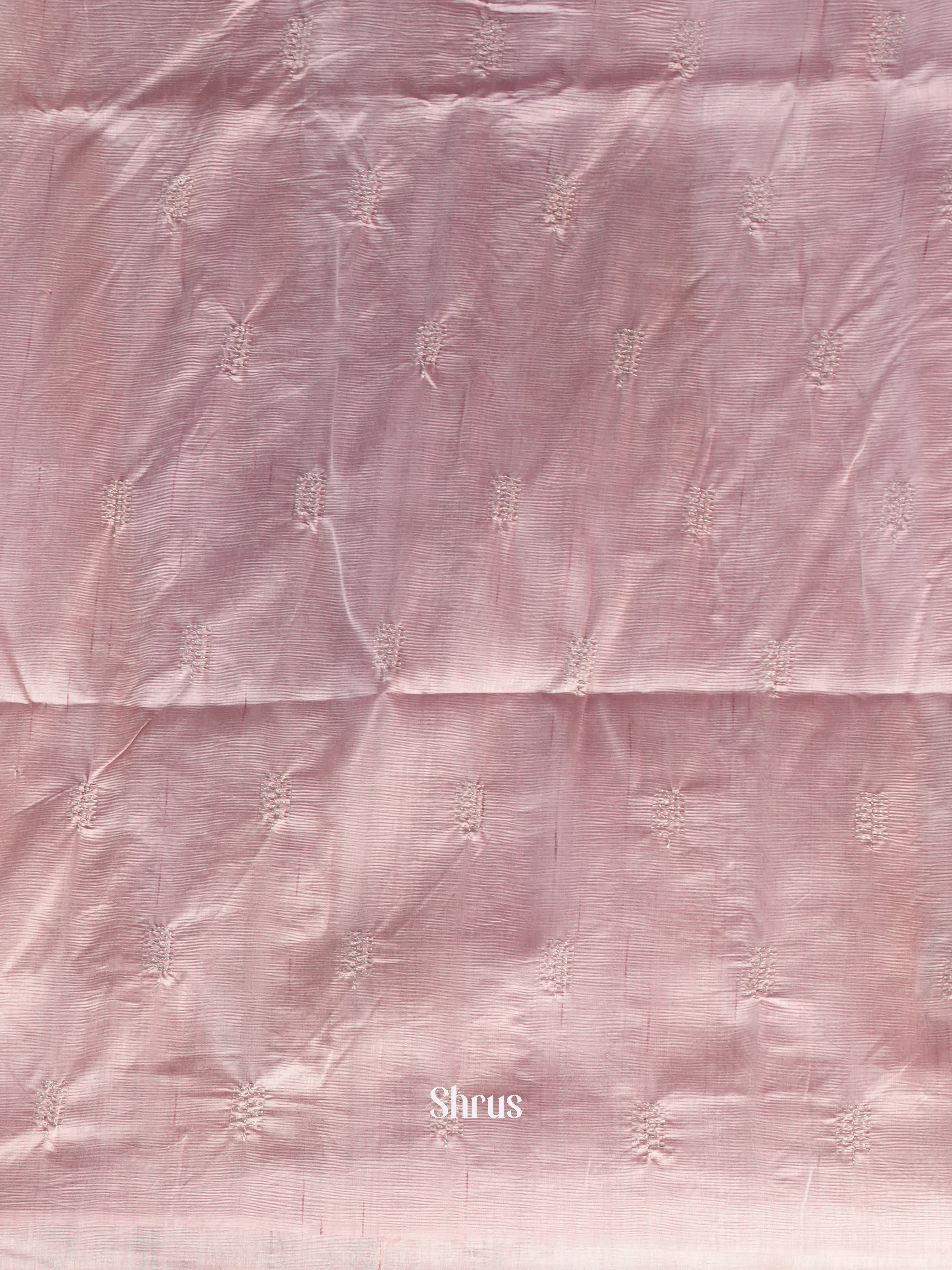Pastel Pink - Semi Rawsilk Saree - Shop on Shrus.com